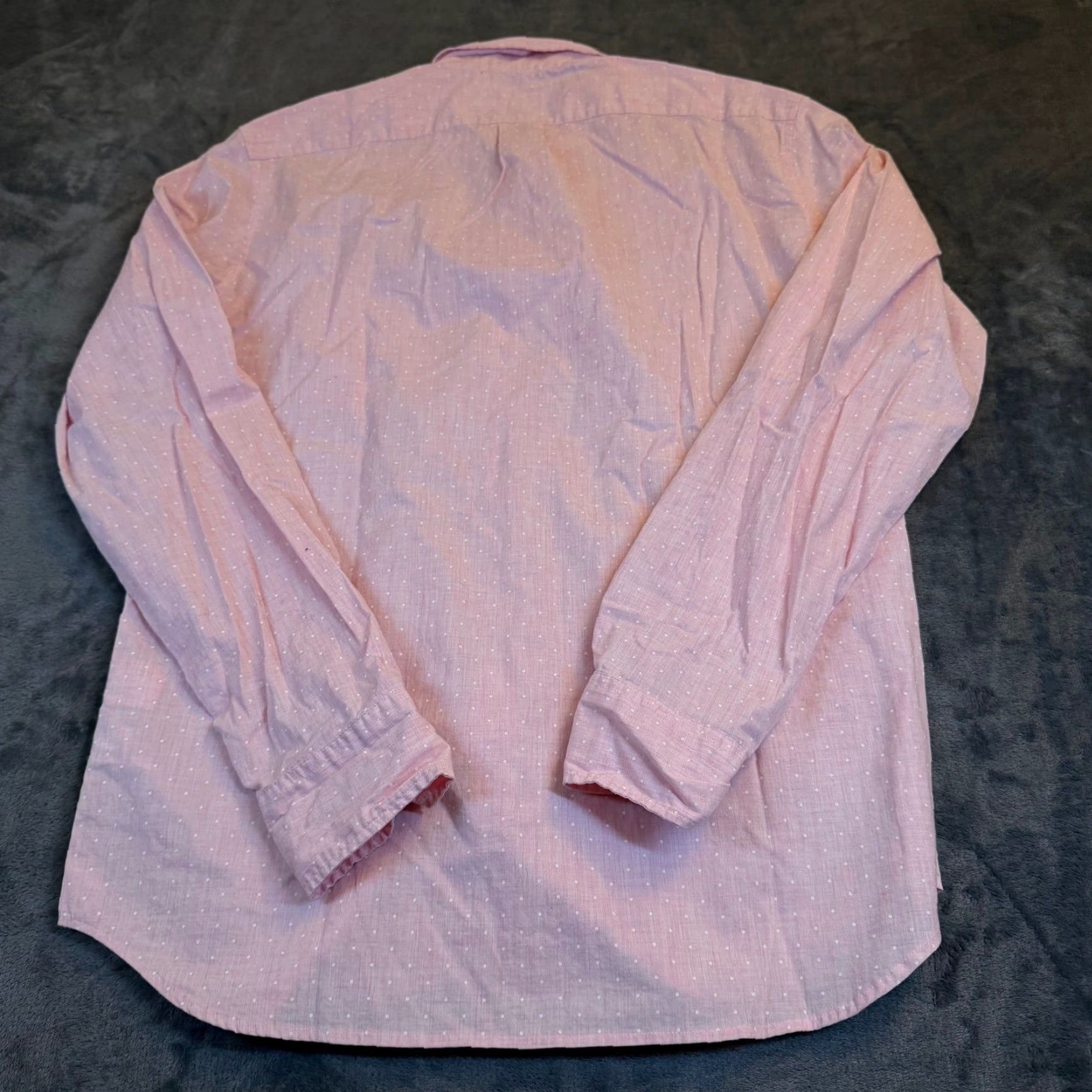 J.Crew J.Crew Slim Shirt Pink Polka Dot Organic Cotton Stretch Mens M Regular Button-Up Collared Long Sleeve Pocket Vintage No Size US M / EU 48-50 / 2 - 4 Thumbnail