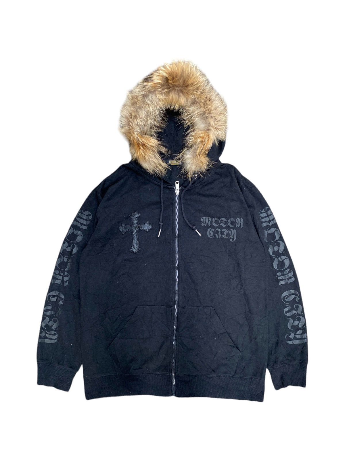 image of Hysteric Glamour Loungeact Furhoodie Ifsixwasnine Archived Styled in Black, Men's (Size Large)