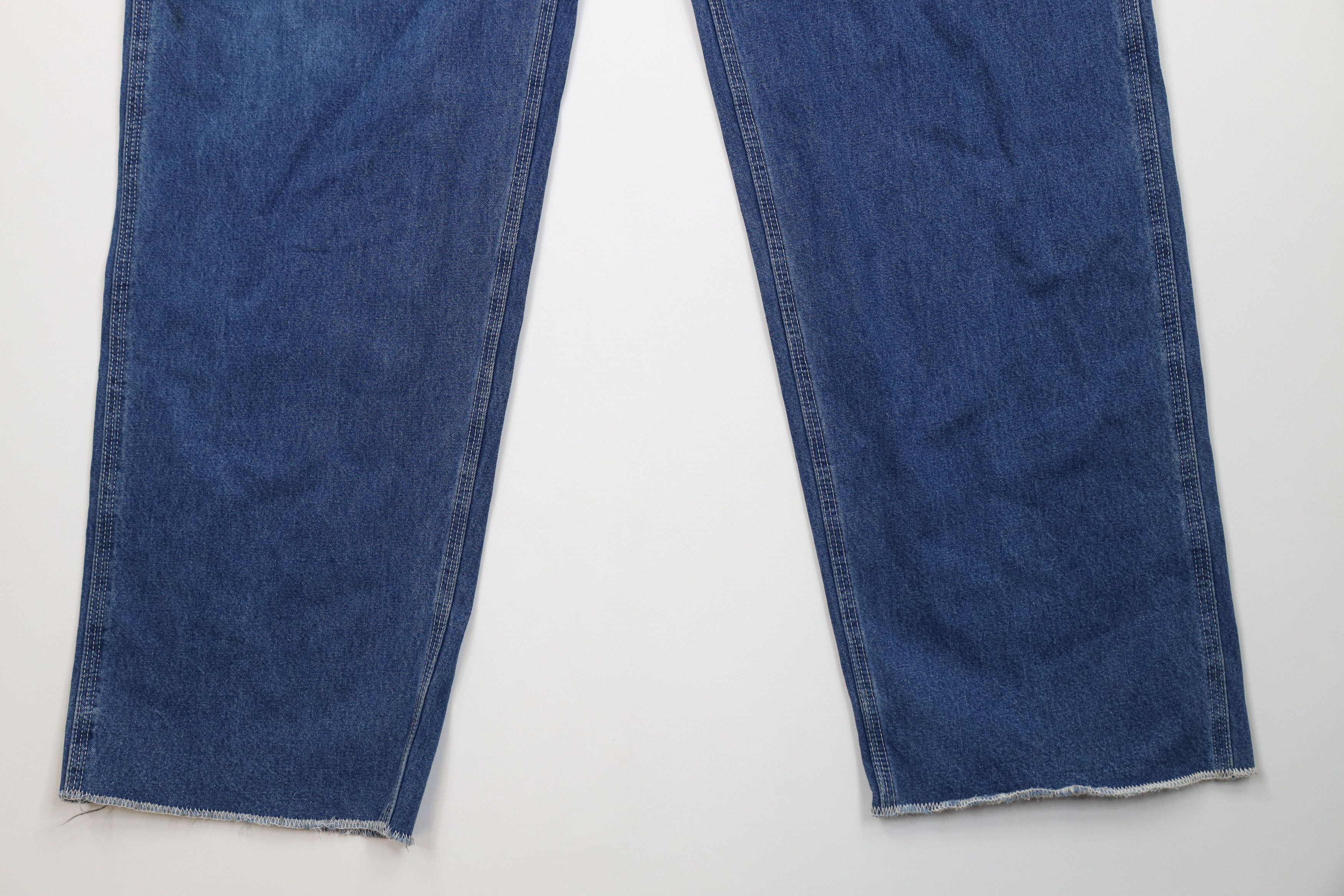 Dickies Vintage 90s Dickies Spell Wide Leg Dungaree Jeans Blue USA Size US 44 / EU 60 - 4 Thumbnail