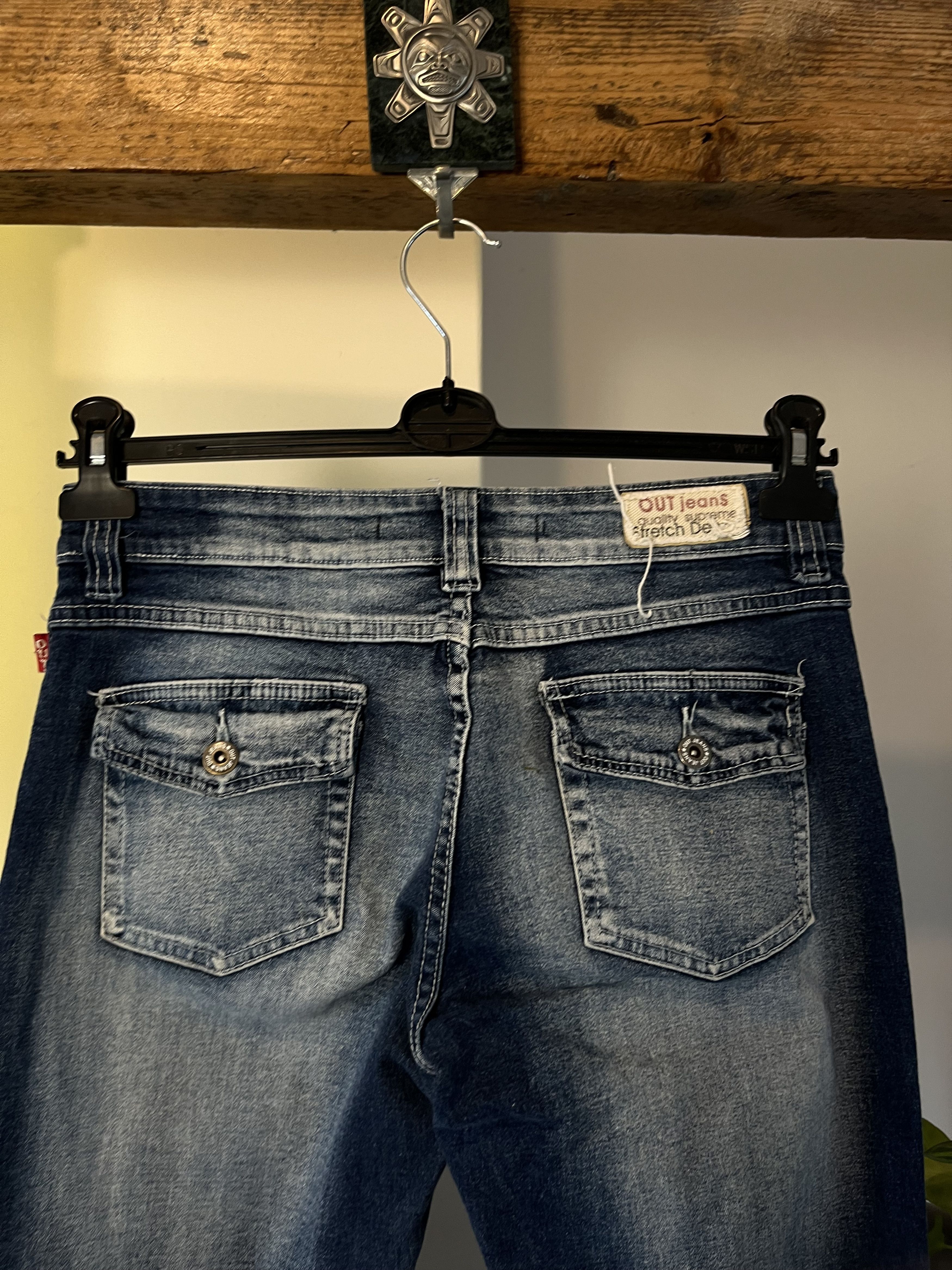 Japanese Brand × Vintage Vintage y2k Hippie Flared Boot Cut Jeans Size 31" - 5 Thumbnail