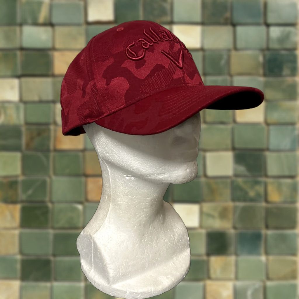Callaway Callaway Dark Red Camo Hat | 110 Chamberlyne Country Club | One Size Baseball Cap | Men’s Golf Cap Size ONE SIZE - 1 Thumbnail
