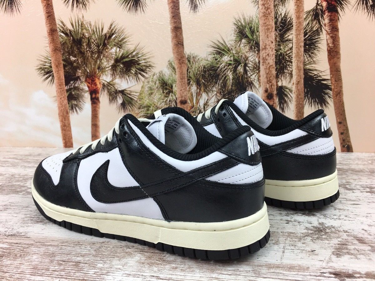 Nike Nike Dunk Low Vintage Panda Retro Black White Women's Size US 10 / EU 43 - 6 Thumbnail