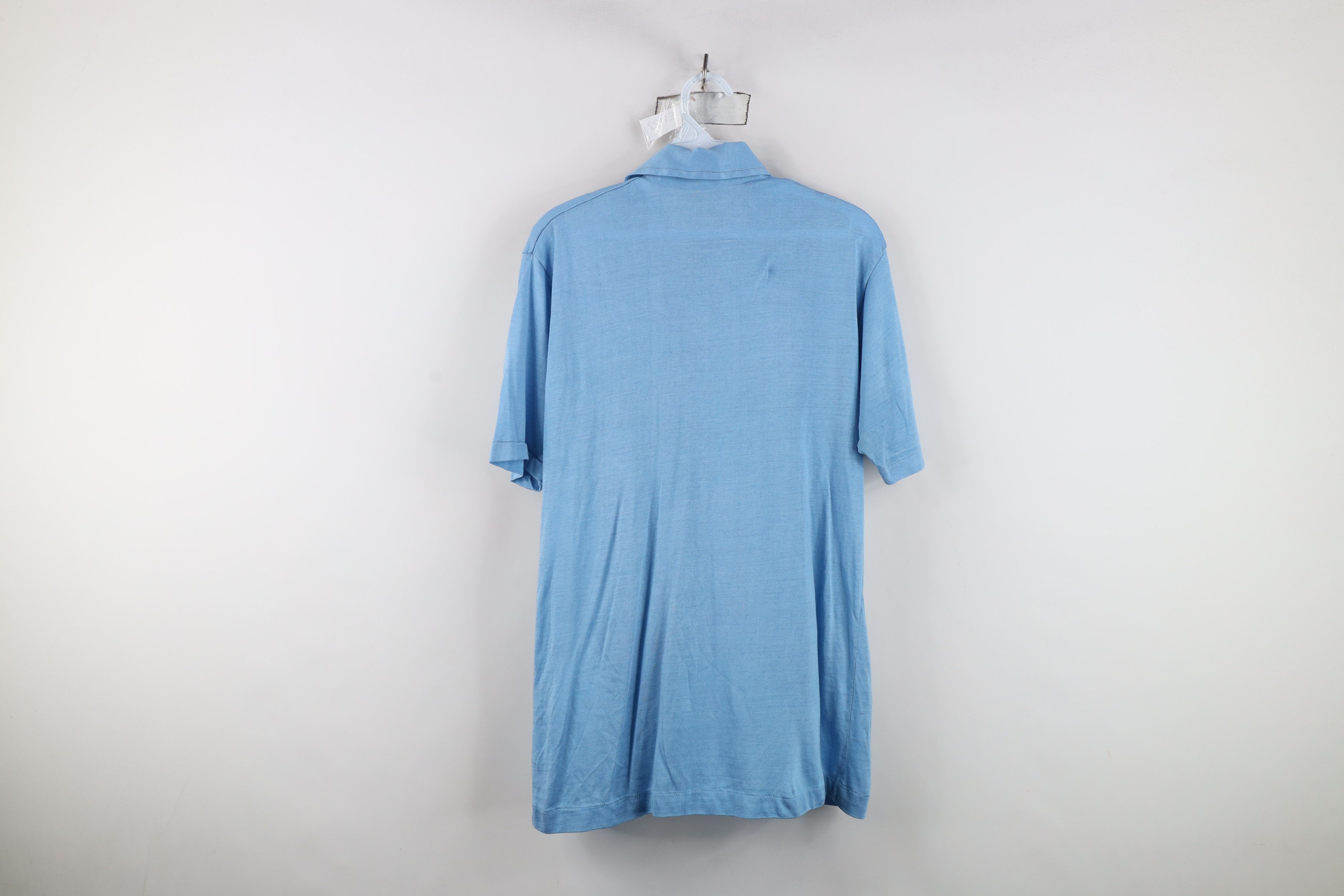 Vintage Vintage 60s 70s Streetwear Knit Collared Polo Shirt Blue USA Size US S / EU 44-46 / 1 - 14 Thumbnail