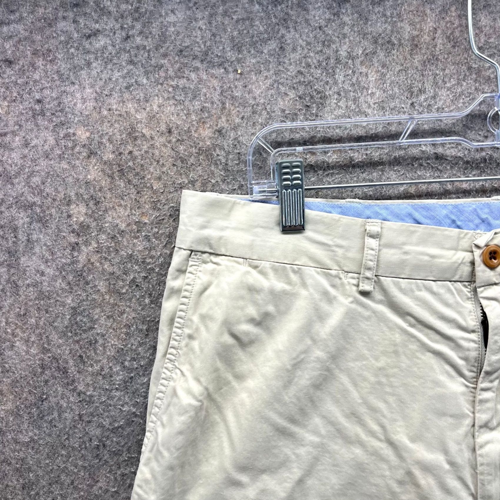 Polo Ralph Lauren VINTAGE Polo Ralph Lauren Shorts Mens 34 Khaki Chino Flat Front Classic Fit Canvas Tan Beige Pocket Pockets 8in Inseam Summer Mens Size US S / EU 44-46 / 1 - 4 Thumbnail