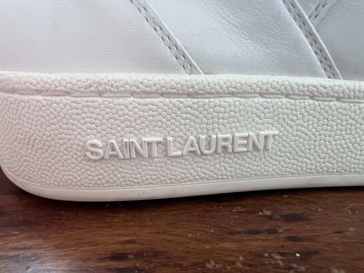 Saint Laurent Paris $1.3K Lax dirty white mid-top sneakers, EU43.5/US10.5 Size US 10.5 / EU 43-44 - 12 Thumbnail