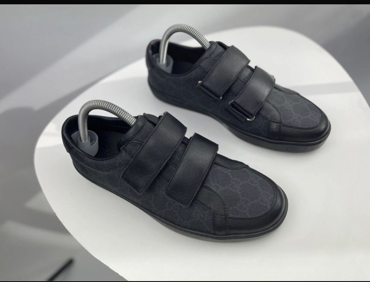 Gucci Gucci Supreme Canvas And Leather Double Velcro Ace Sneakers Size US 5 / EU 37 - 2 Thumbnail