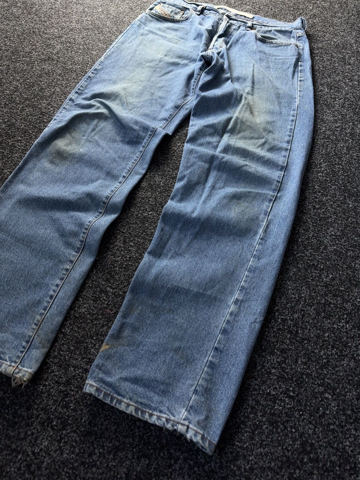 Diesel Vintage 90s Dirty Distressed Diesel Industry Italy Jeans W38 Size US 38 / EU 54 - 3 Thumbnail