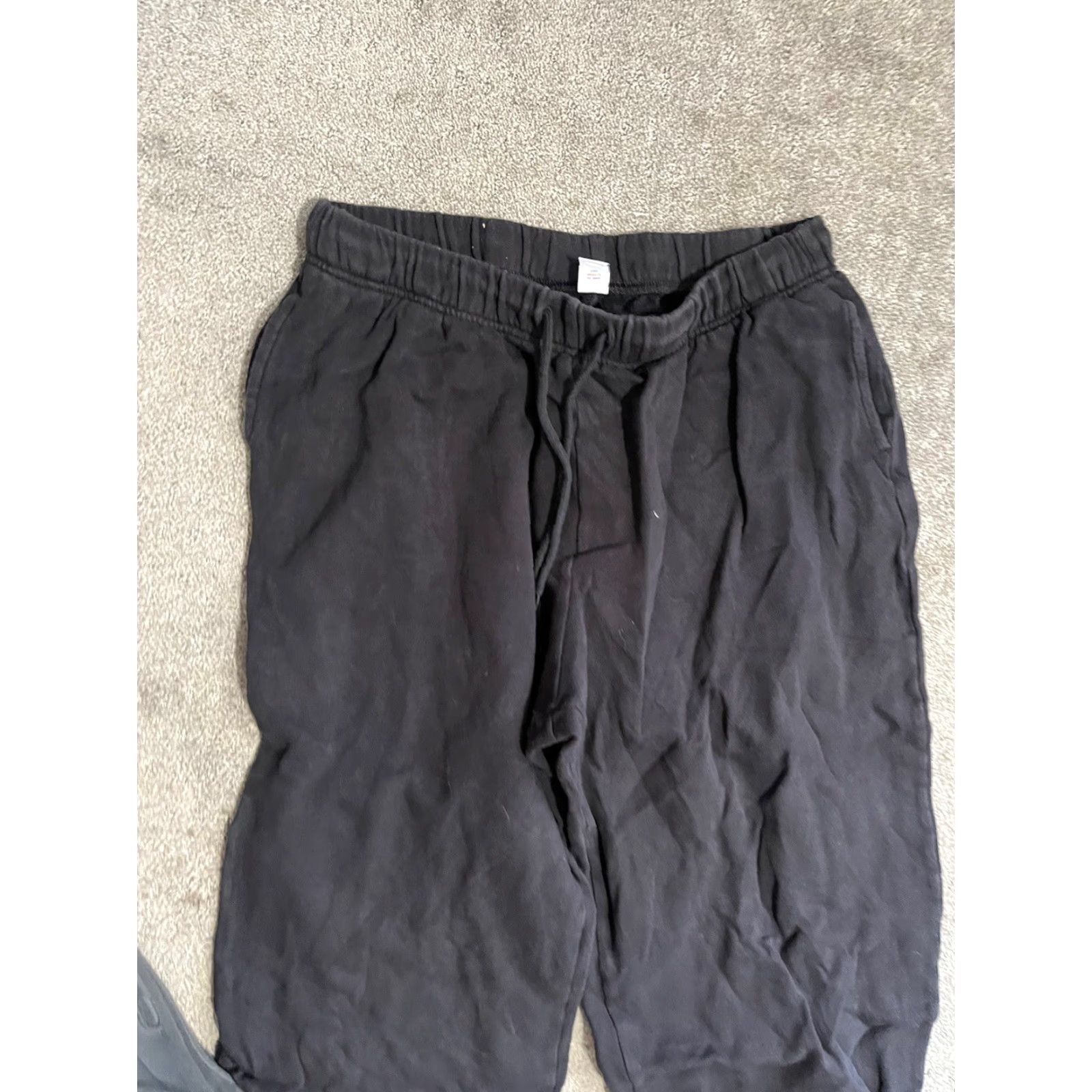 Old Navy Old Navy Womens Wide Leg Sweatpants Black Pull On Size Medium Size 32" / US 10 / IT 46 - 2 Thumbnail