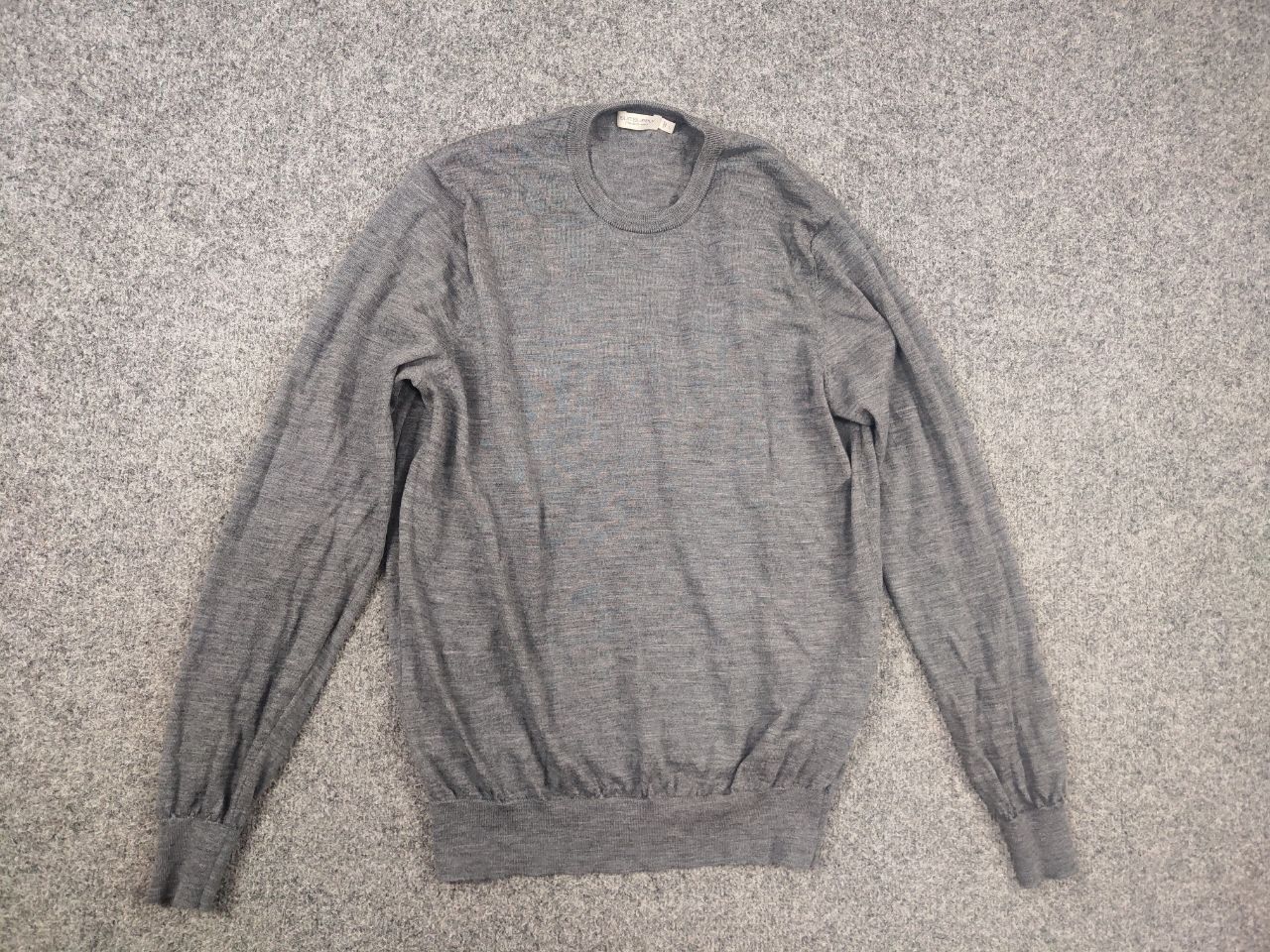 Suitsupply Suitsupply Sweatshirt Grey Merino Wool Long Sleeve Sweater Size US M / EU 48-50 / 2 - 2 Thumbnail