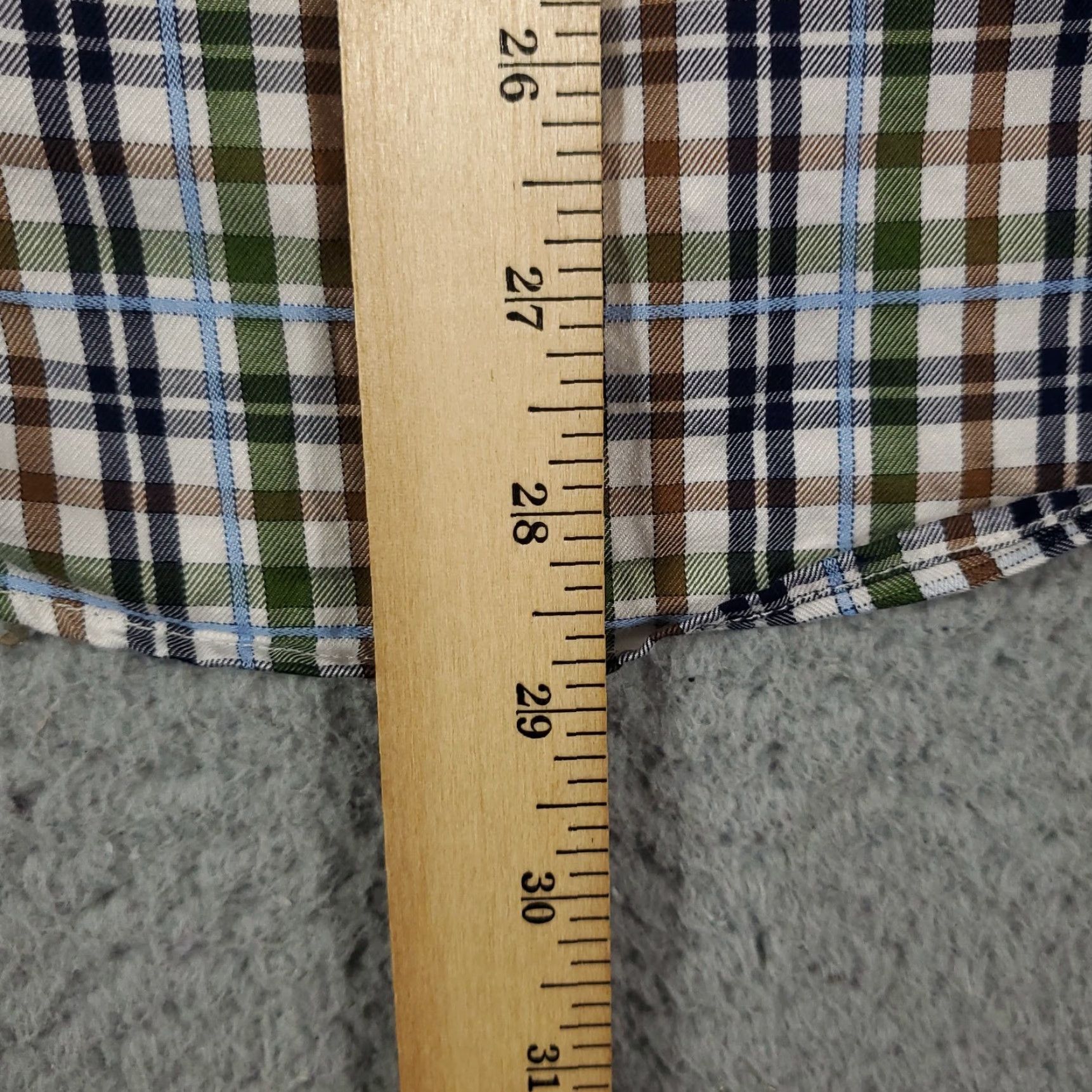 Tommy Hilfiger Tommy Hilfiger Shirt Mens Medium Beige Plaid Slim Fit Button-Up Long Sleeve Size US M / EU 48-50 / 2 - 4 Thumbnail