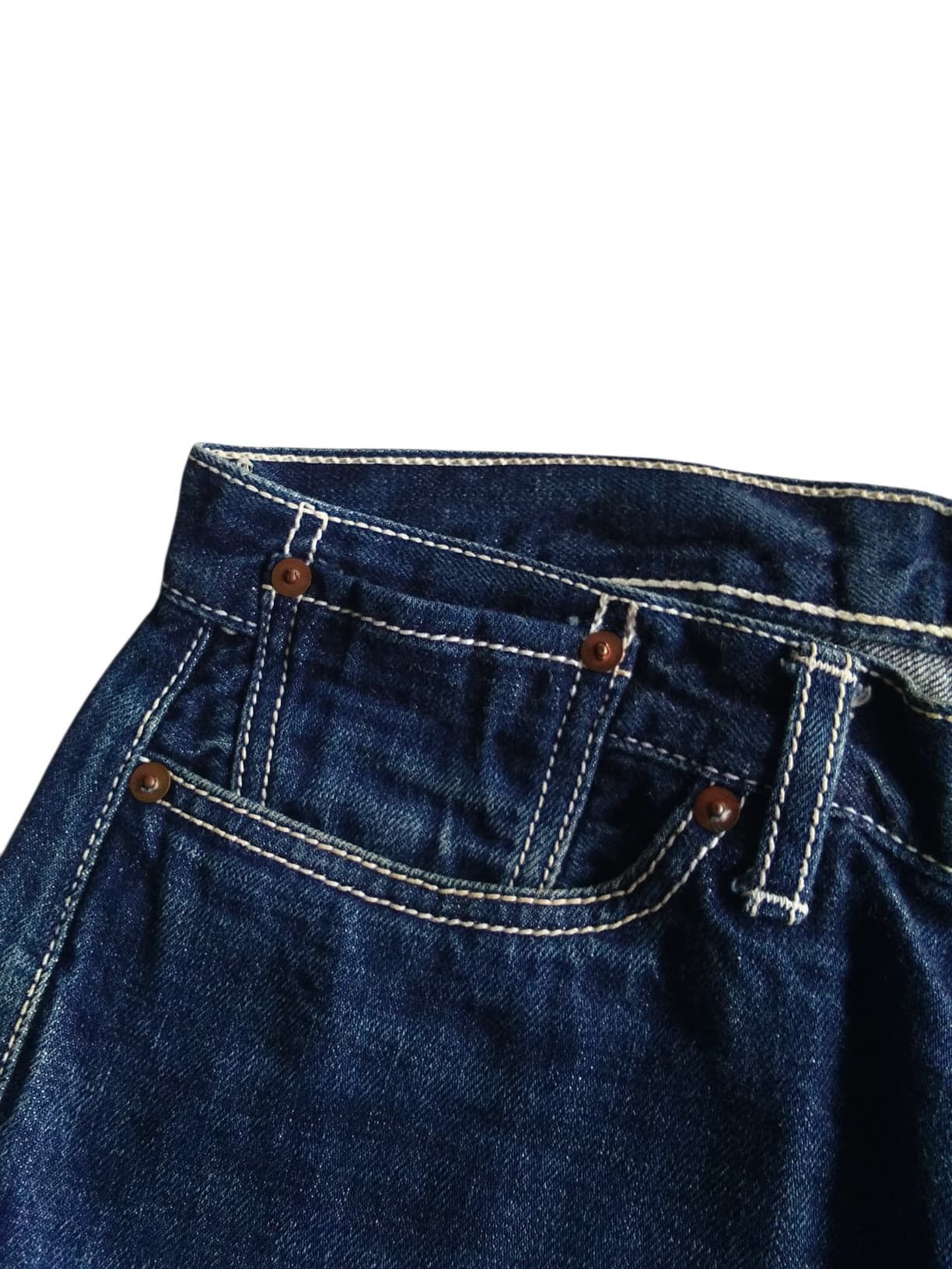 Japanese Brand RARE💥BURGLAR SELVEDGE BUCKLE BACK JAPANESE DENIM Size US 31 - 12 Thumbnail
