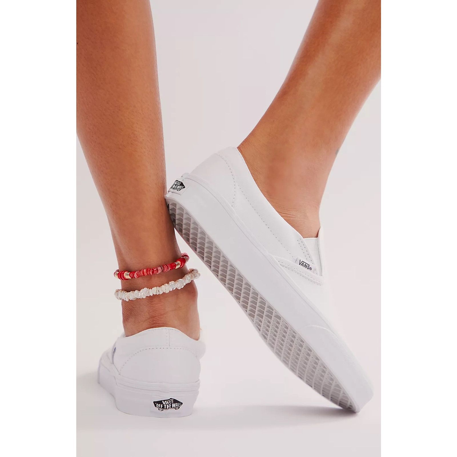 Vans VANS Classic Retro White Slip On Low Top Sneakers Shoes Size US 5.5 / IT 35.5 - 19 Thumbnail