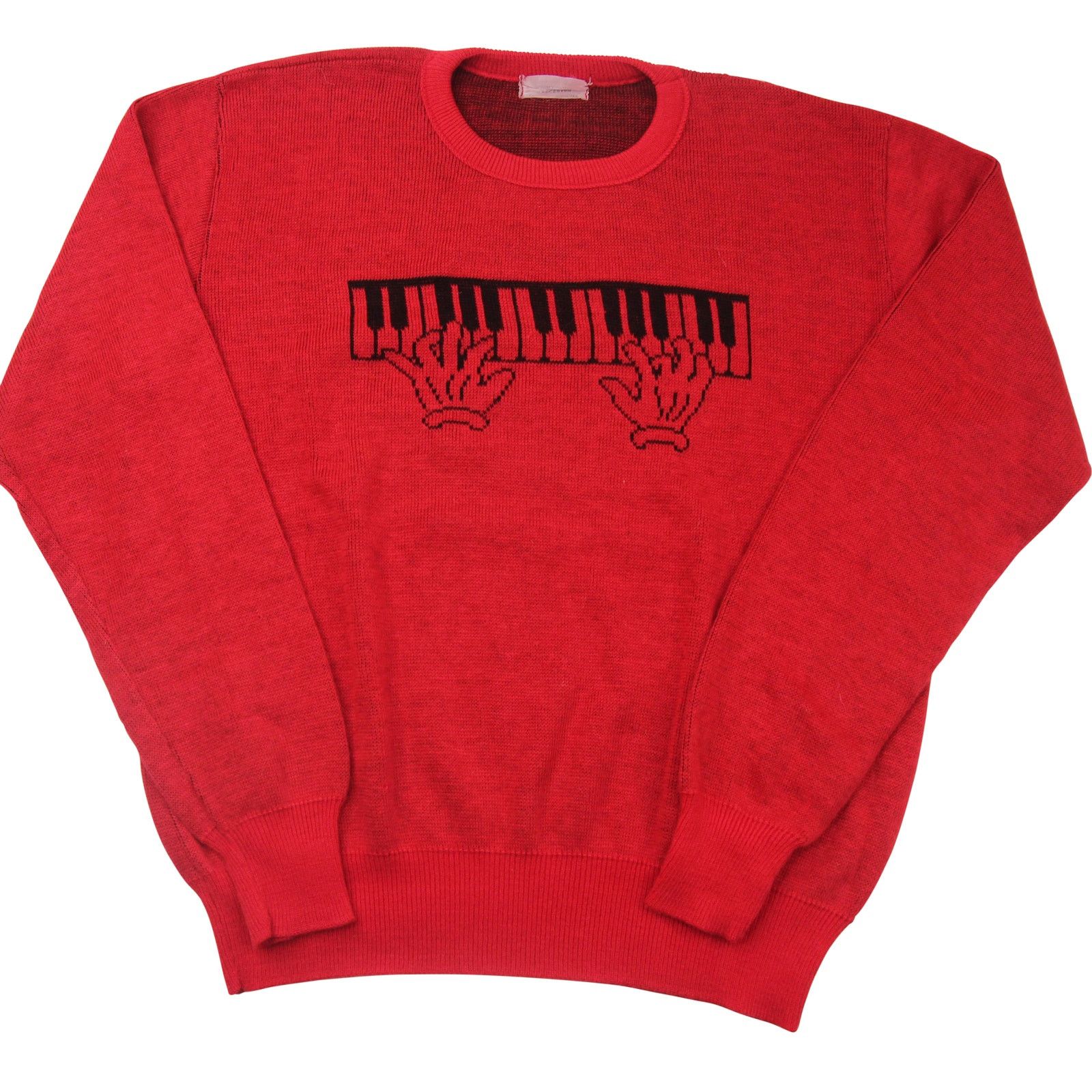 Vintage Vintage Piano Keys Knit Sweater Size L / US 10 / IT 46 - 1 Thumbnail