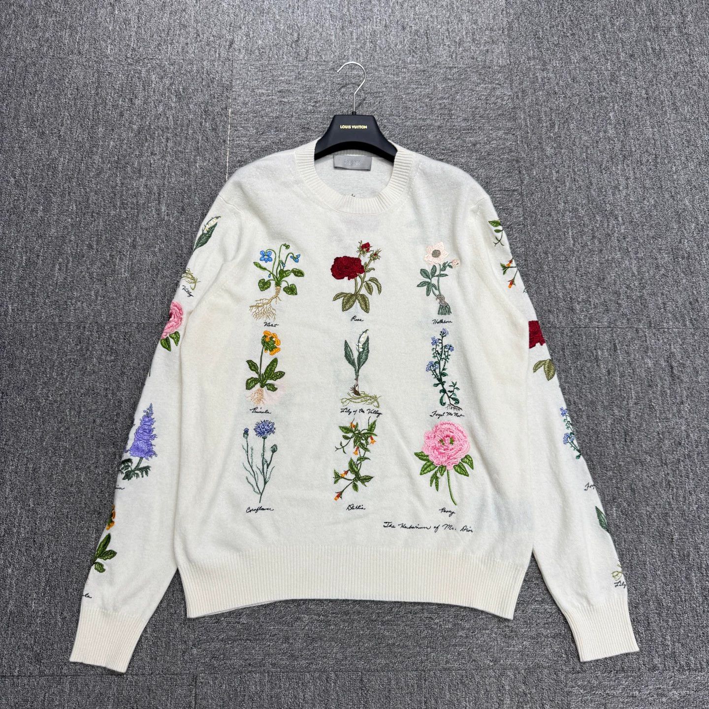 Dior Dior Embroidered Floral Wool Knit Sweater 48 Size XL / US 12-14 / IT 48-50 - 1 Thumbnail
