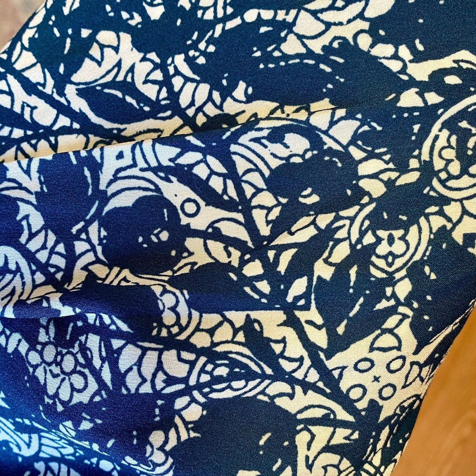 Ann Taylor Ann Taylor Blue Teal Floral Button Shirt Womens Medium Size M / US 6-8 / IT 42-44 - 10 Thumbnail