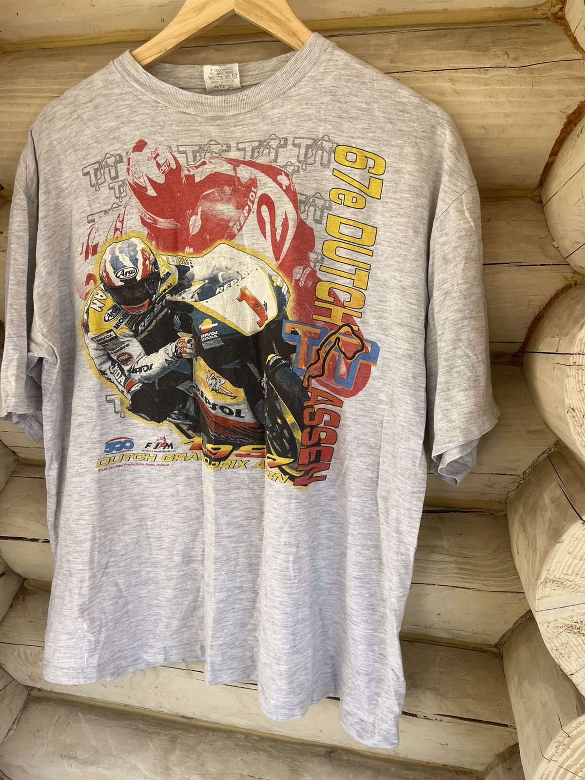 Vintage 1997 Moto TT Grand Prix Dutch World Championship Vintage tee Size US XL / EU 56 / 4 - 2 Thumbnail