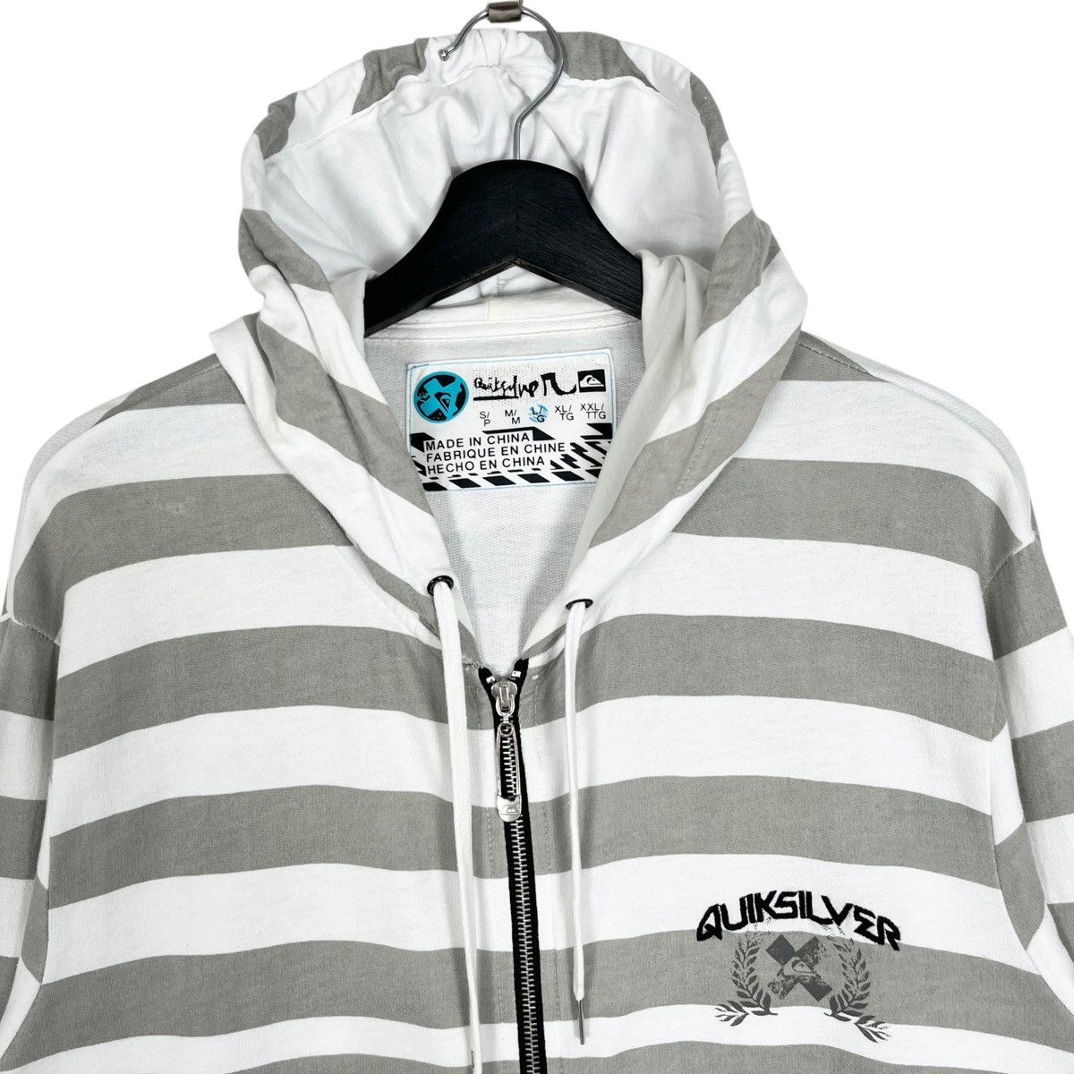 Quiksilver Quicksilver Stripe Zipper Hoodie Jacket Size US M / EU 48-50 / 2 - 2 Thumbnail