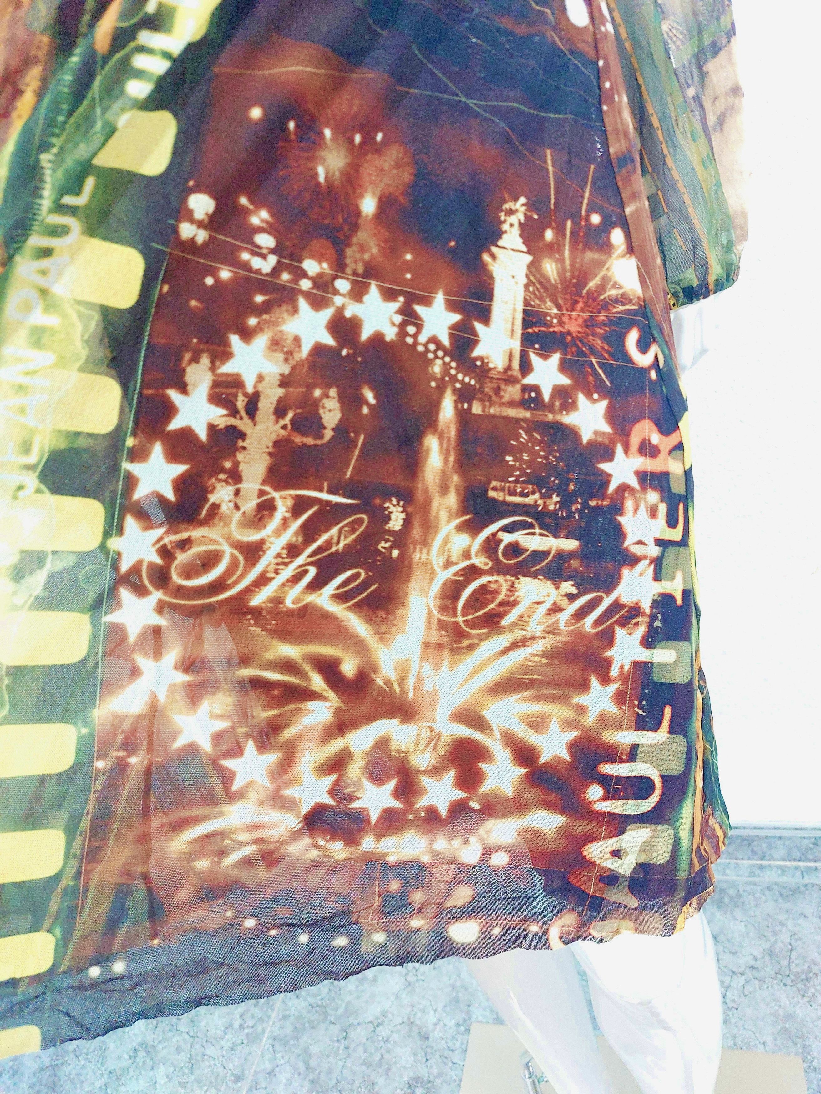Jean Paul Gaultier Jean Paul Gaultier Faces Face Paris Cinema Mesh Dress Size L / US 10 / IT 46 - 16 Thumbnail