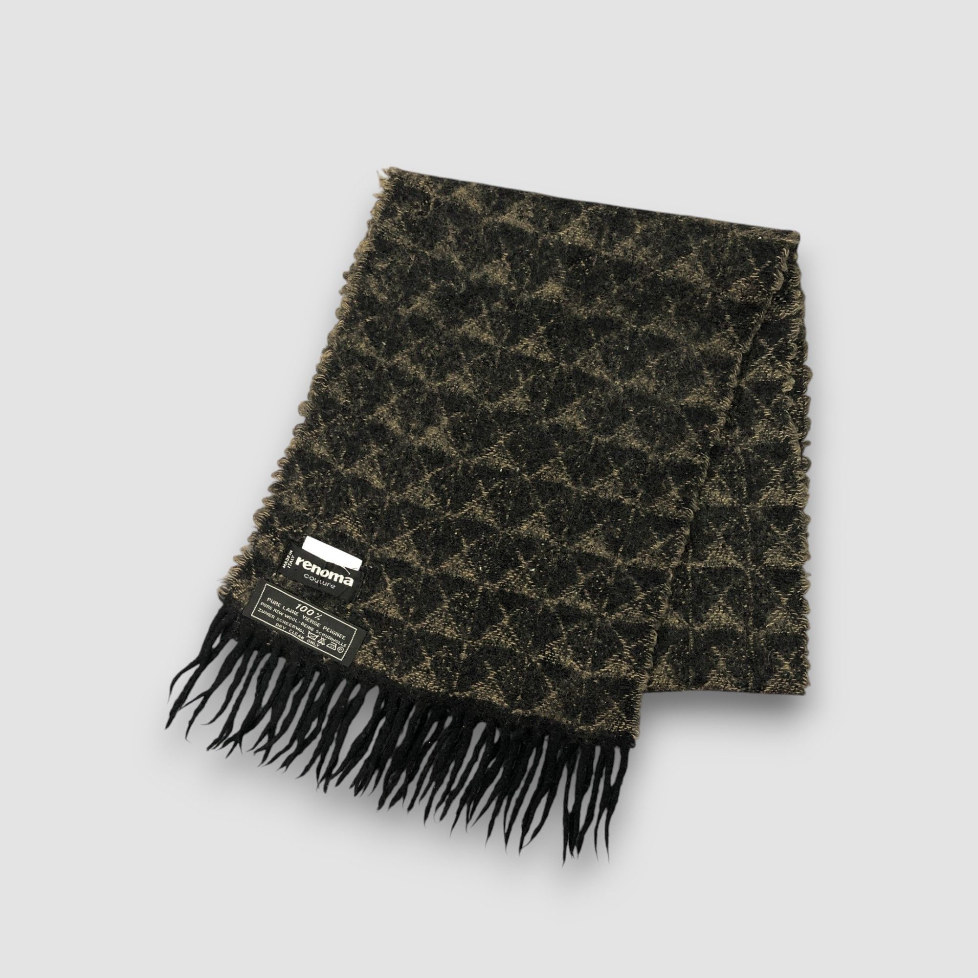 Renoma Vintage Renoma Scarf Muffler Wool Fringe Winter Scarves Size ONE SIZE - 2 Thumbnail