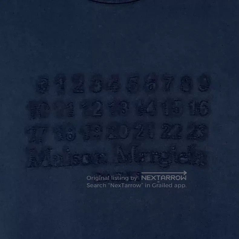 Maison Margiela Maison Margiela Dark blue logo cut cotton round-neck short Size US S / EU 44-46 / 1 - 4 Thumbnail
