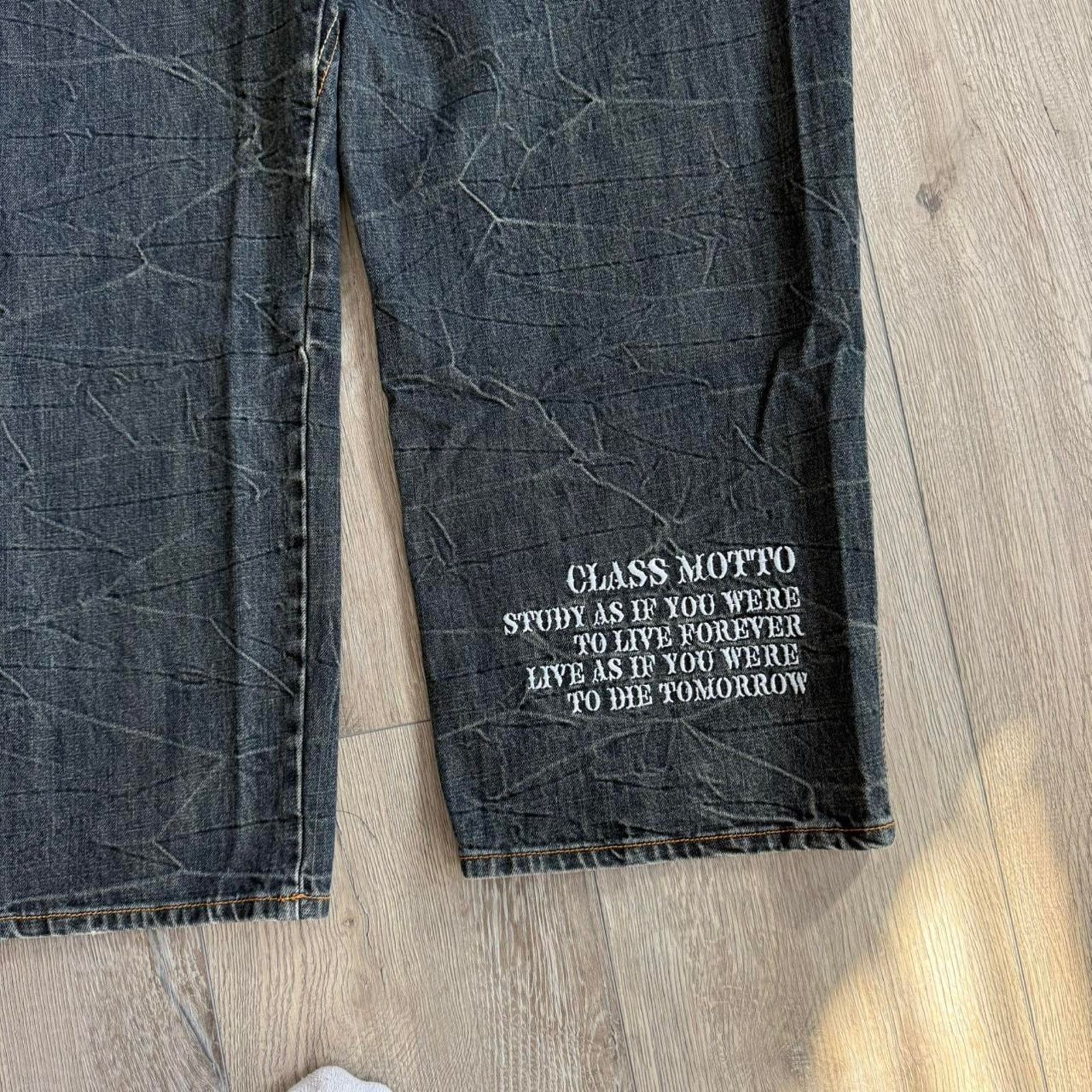 Marithe + Francois Girbaud Vintage MFG super baggy embroidered jeans Size US 44 / EU 60 - 3 Thumbnail