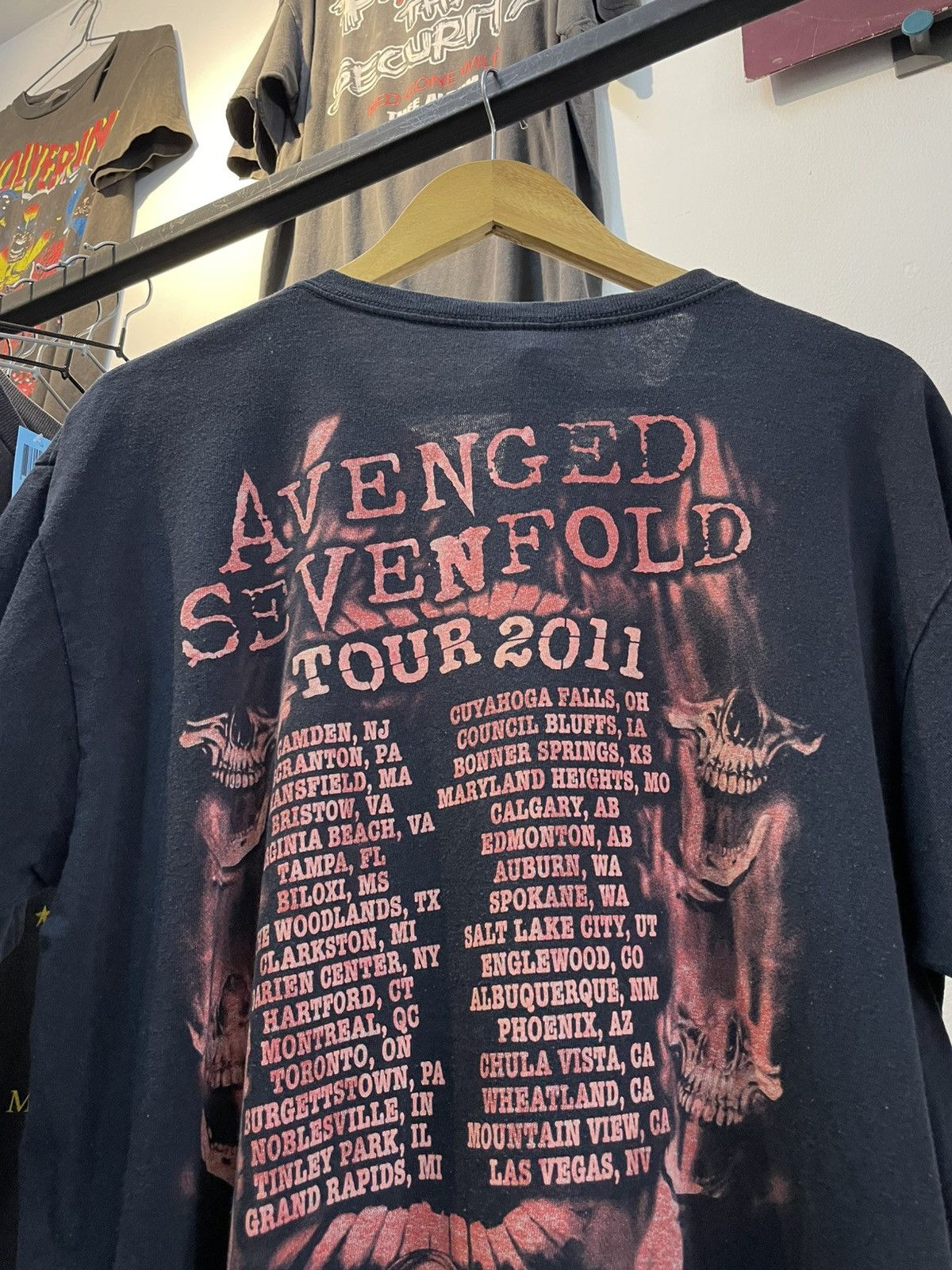 Band Tees × Vintage Avenged Sevenfold 2011 Size US L / EU 52-54 / 3 - 3 Thumbnail