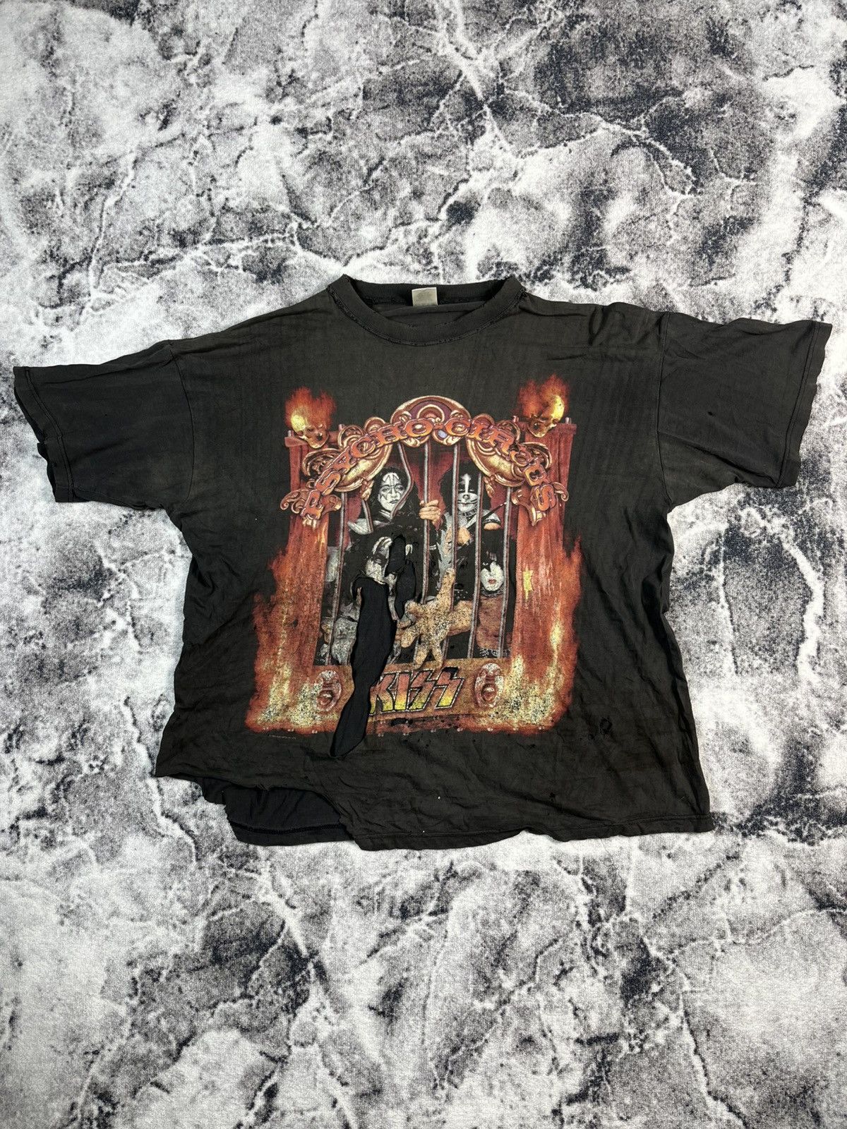 KISS KISS Psycho Circus Tour 1998 Distressed Faded Tee Size US XXL / EU 58 / 5 - 2 Thumbnail