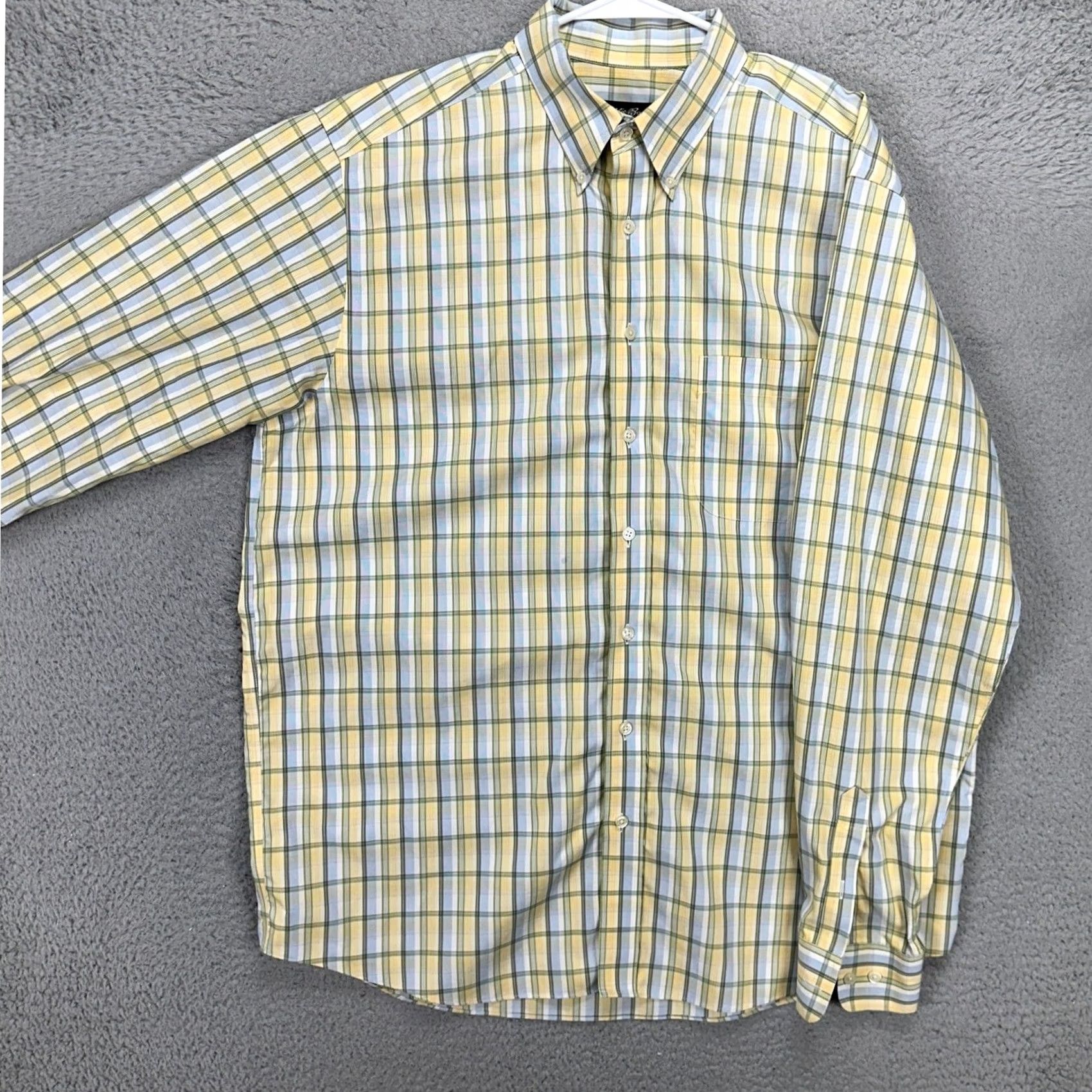 Eddie Bauer Eddie Bauer Mens Shirt Large Tall Yellow Plaid Relaxed Fit Button Down Size US L / EU 52-54 / 3 - 2 Thumbnail