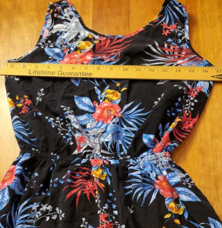 Designer Evolve Designs Size Small Midi Dress Blue Tropical Stretch Size S / US 4 / IT 40 - 5 Thumbnail
