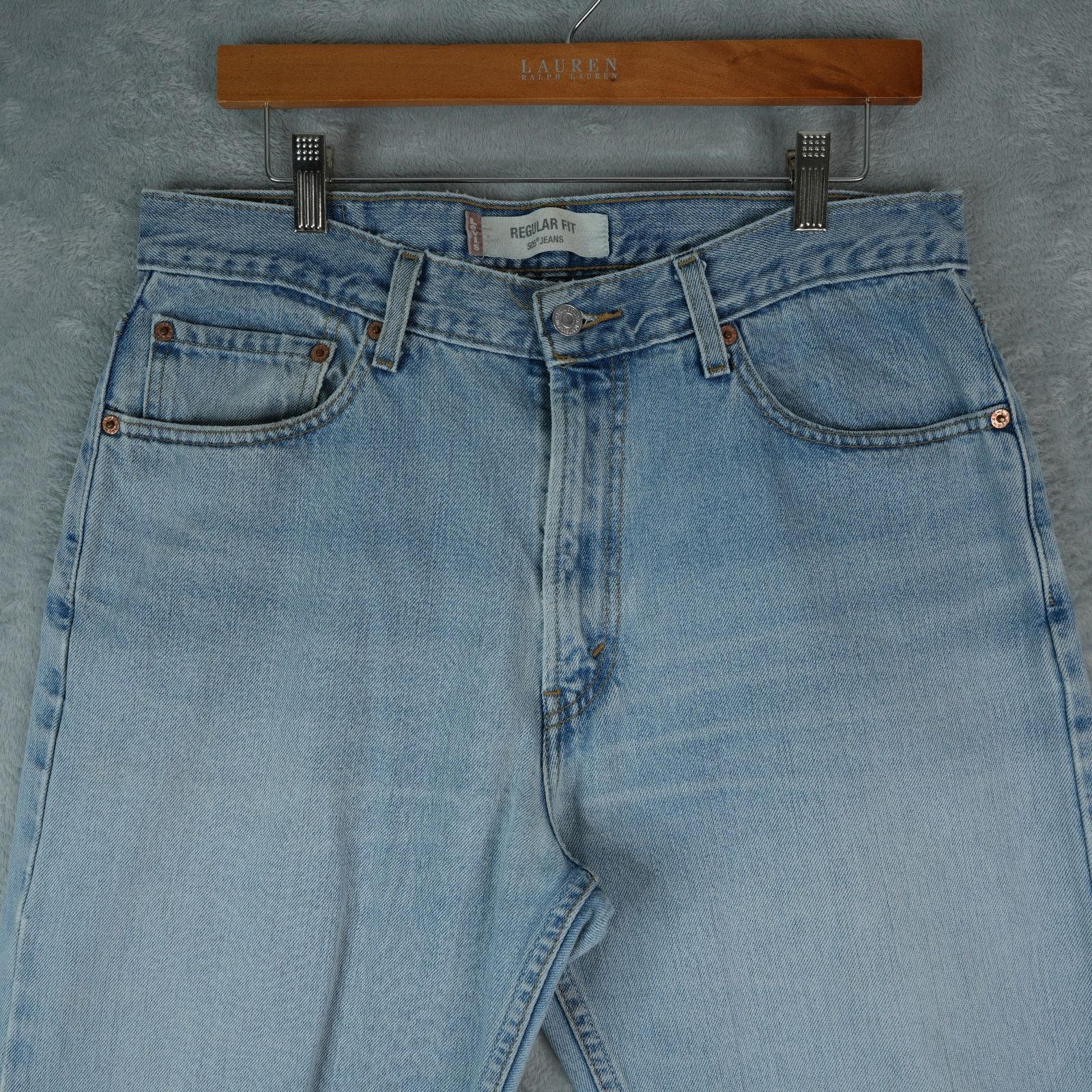 Levi's Vintage Levis 505 Jeans 34x32 Regular Distressed 2003 Y2K Size US 32 / EU 48 - 3 Thumbnail