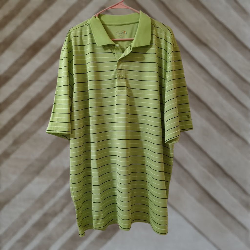Vintage Arnold Palmer Shirt Polo Golf Striped Green XXL Men Preppy Outdoor Collard/Collar Polo Shirt Mens 2XL Green Stripe Size US XXL / EU 58 / 5 - 1 Thumbnail