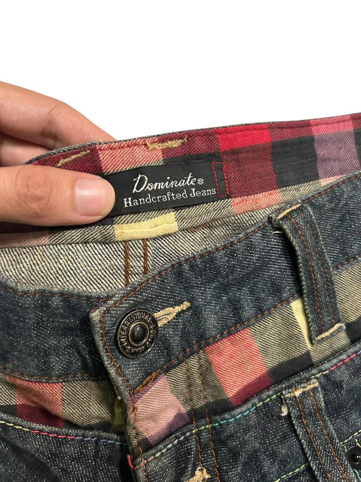 Japanese Brand × Kapital × Vintage Double Waist Dominate Japanese Punk Style Denim Jeans Size US 31 - 10 Thumbnail
