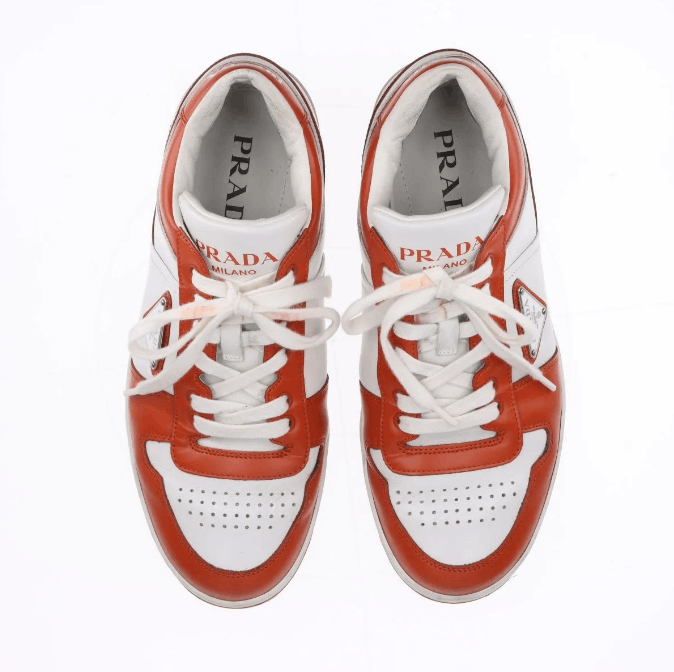 Prada Downtown Leather Sneaker Brown x White Size US 6 / IT 36 - 5 Thumbnail
