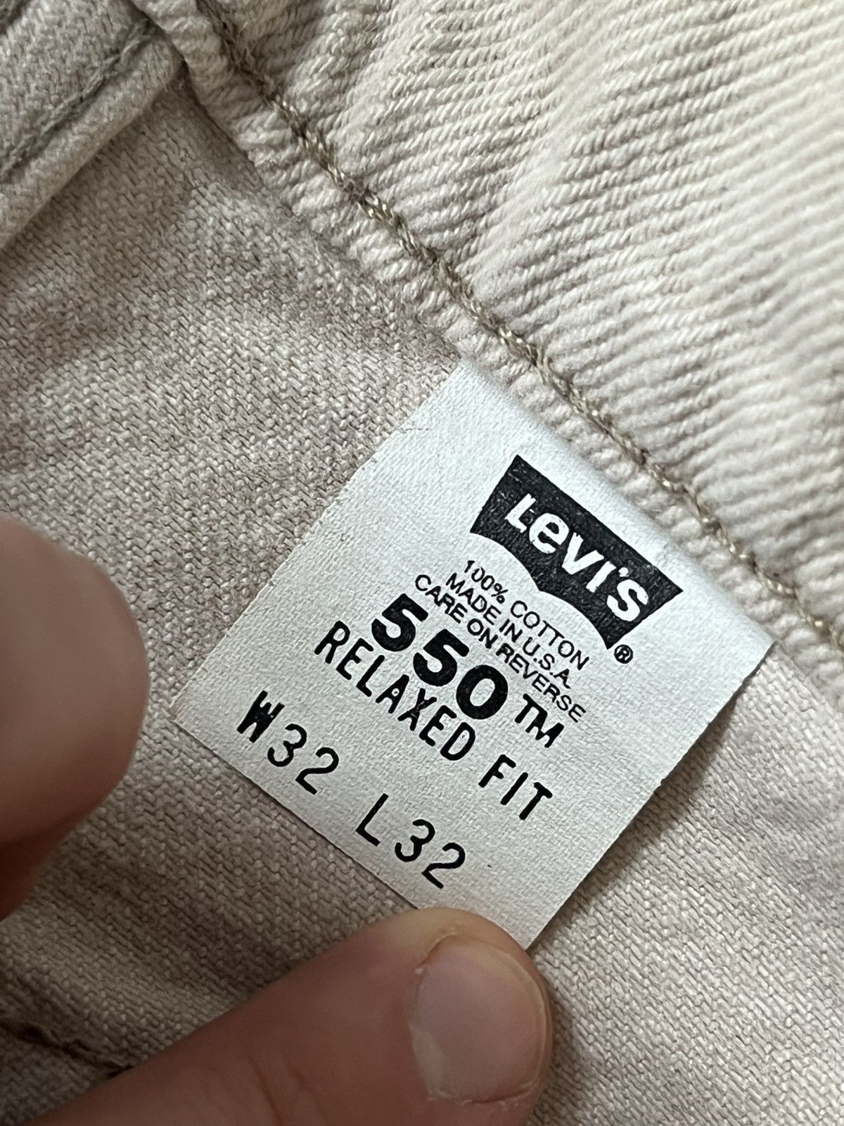 Levi's × Vintage ‼️Levis Vintage White Denim Made In USA 550 Relaxed Fit Jeans Size US 32 / EU 48 - 18 Thumbnail