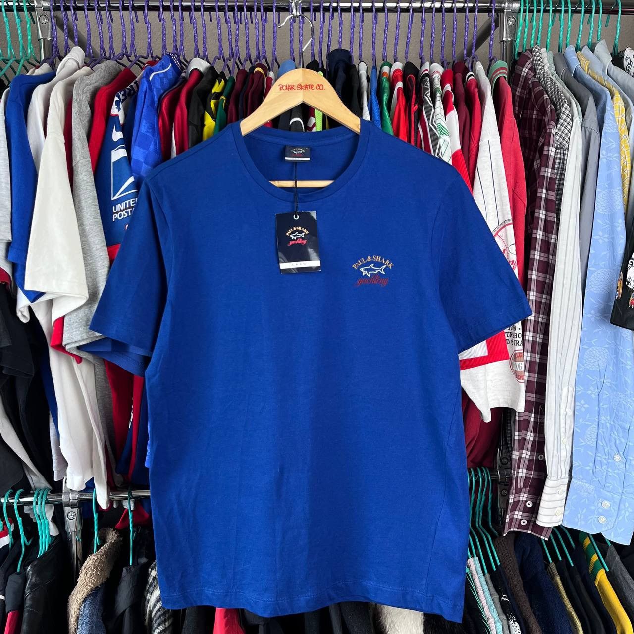 Designer × Paul & Shark NWT Paul & Shark Yachting Crew Blue T Shirt Size US M / EU 48-50 / 2 - 3 Thumbnail