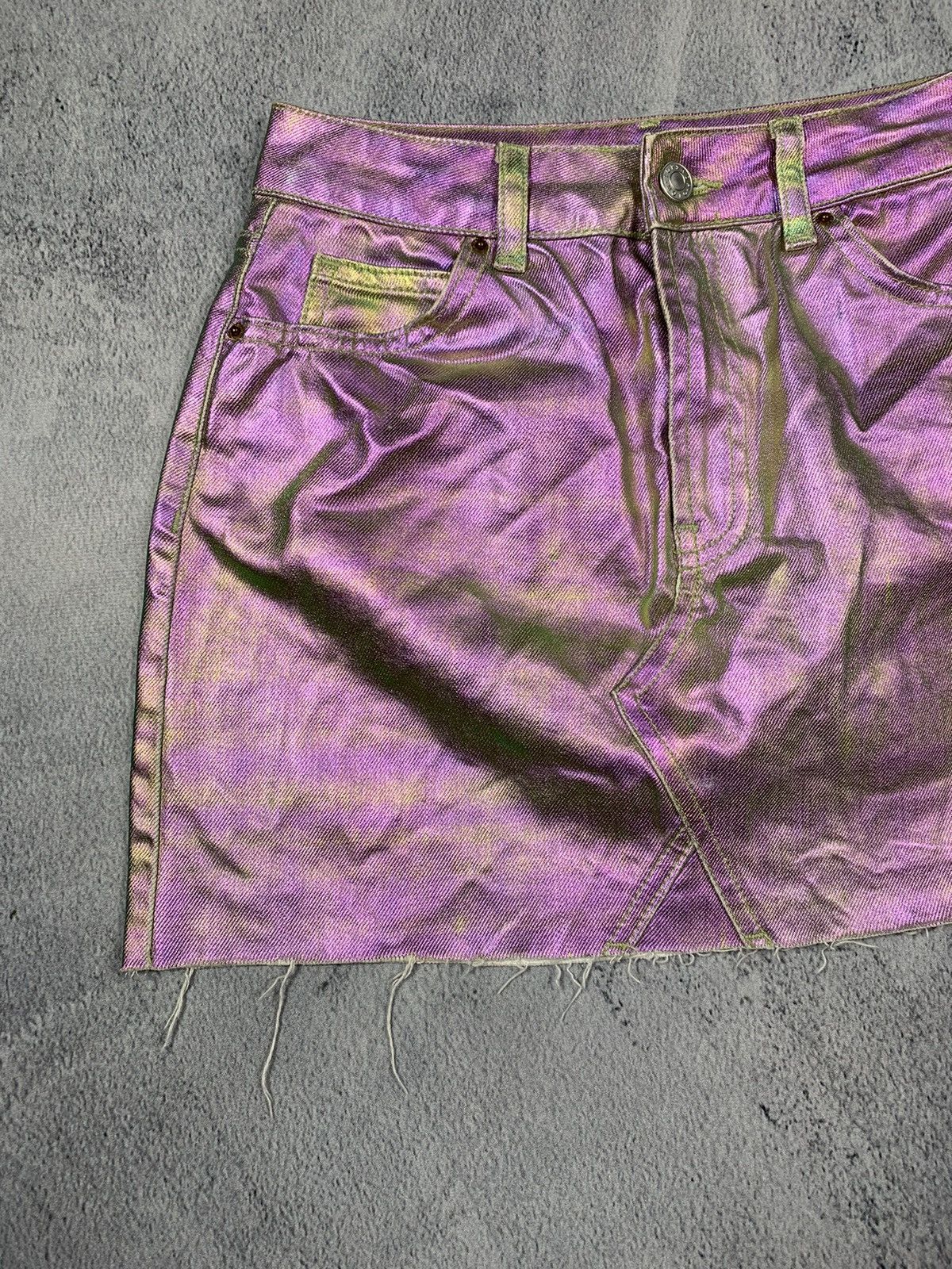 Japanese Brand × Vintage Vintage Y2K Gradient denim mini skirt avant garde size 28 Size 26" / US 2 / IT 38 - 2 Thumbnail