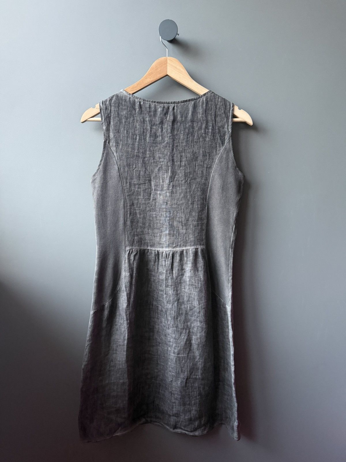 Other Lina Tomei Raw Linen V-Neck Dress Avant-Garde Edge Size S / US 4 / IT 40 - 5 Thumbnail