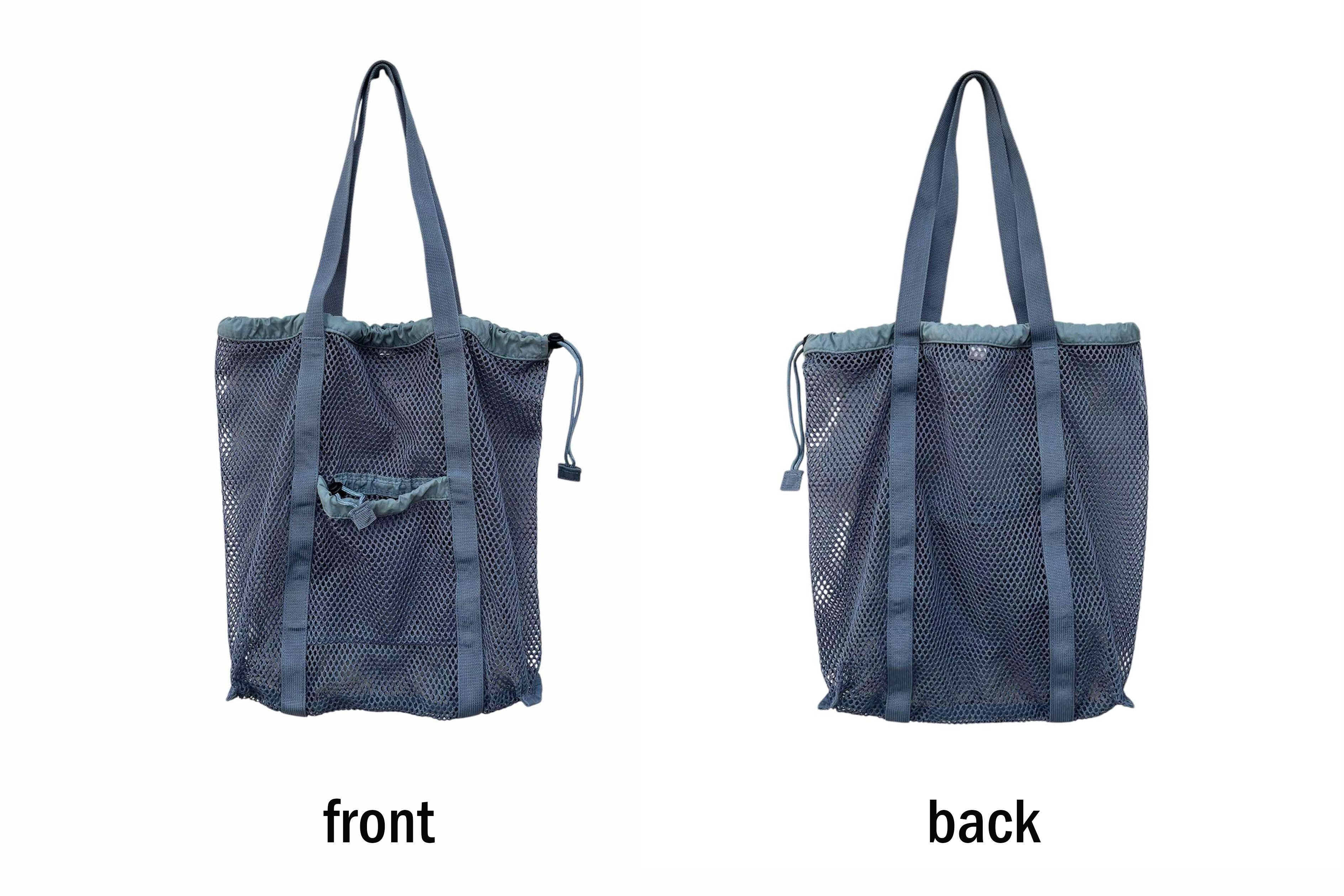 Uniqlo UNIQLO Misty Blue Mesh drawstring tote bag, see through Size ONE SIZE - 2 Thumbnail