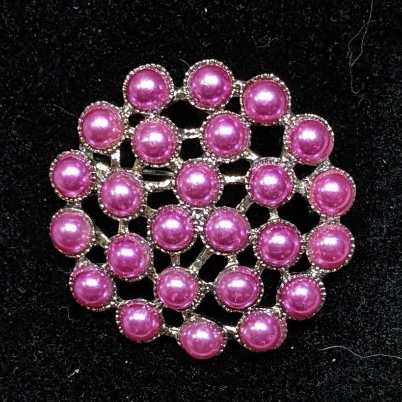Other Vintage Coquette Glam Pink Faux Pearl Brooch Size ONE SIZE - 3 Thumbnail