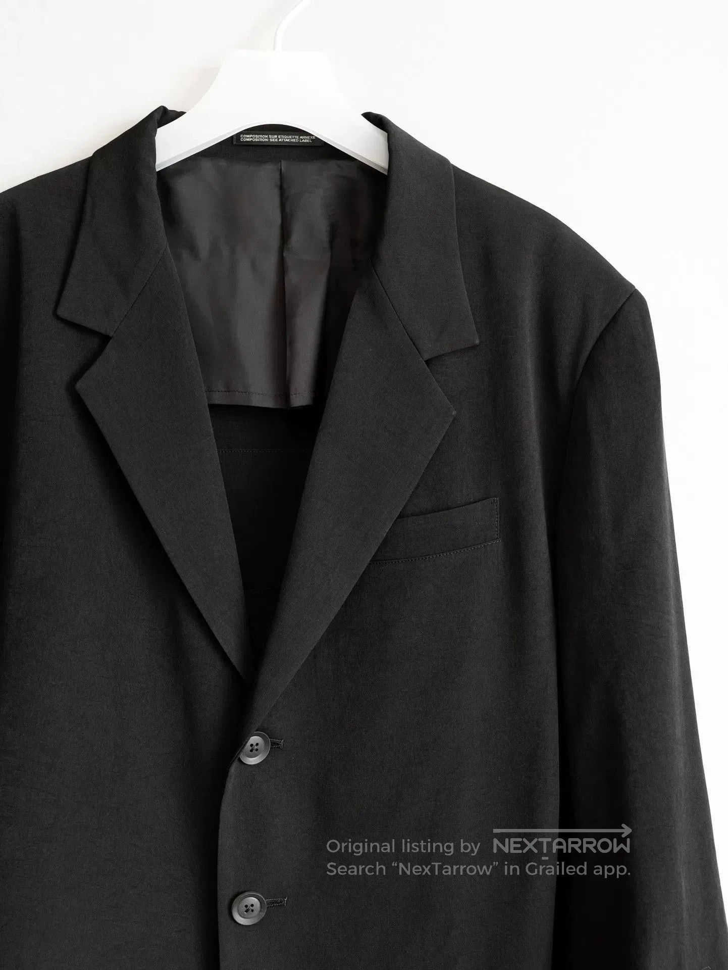 Yohji Yamamoto asymmetrical black acetate coat by yohji yamamoto. Size US M / EU 48-50 / 2 - 4 Thumbnail
