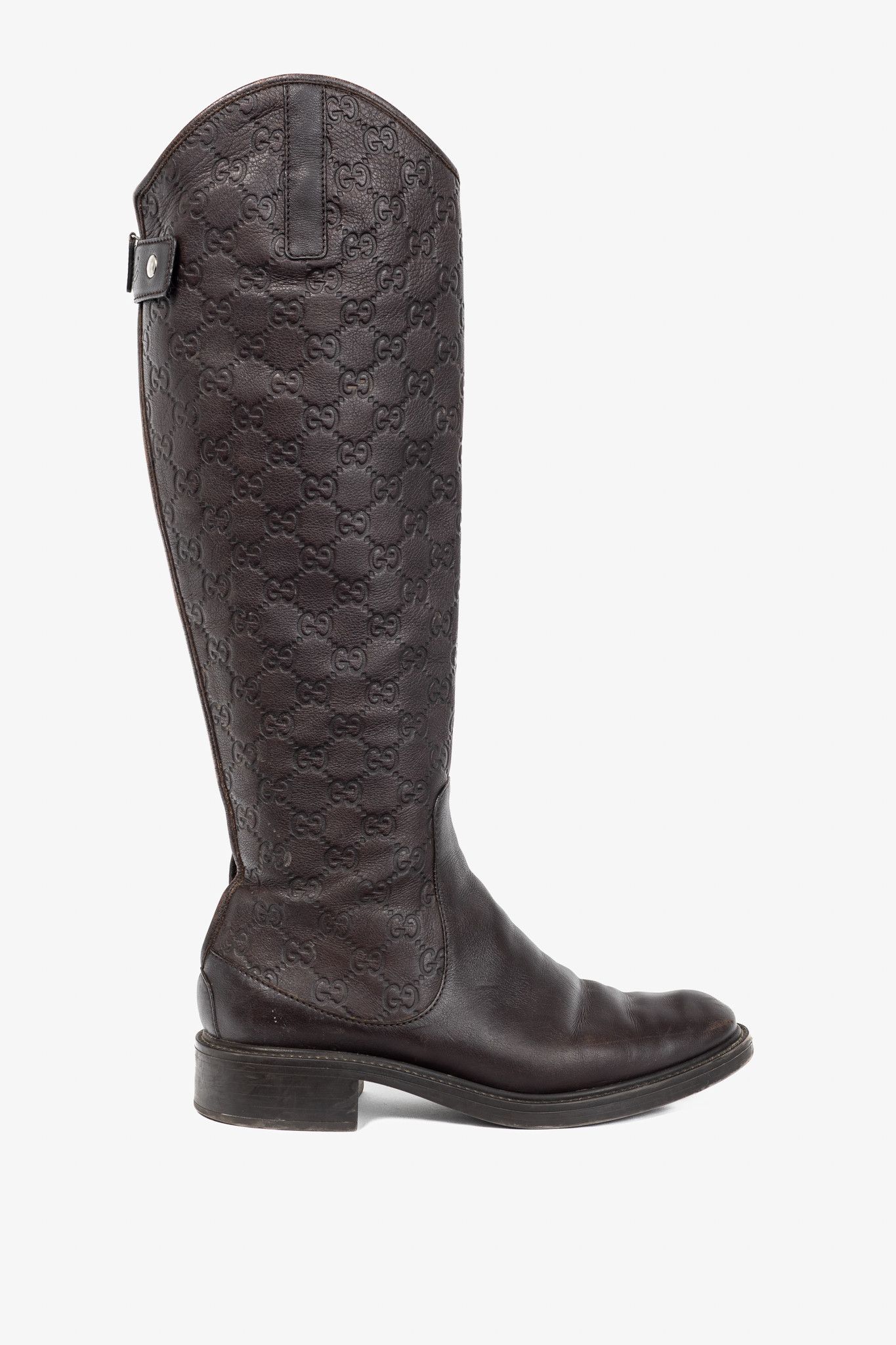 Gucci Maud Soft Guccissima Leather Knee-High Riding Boots