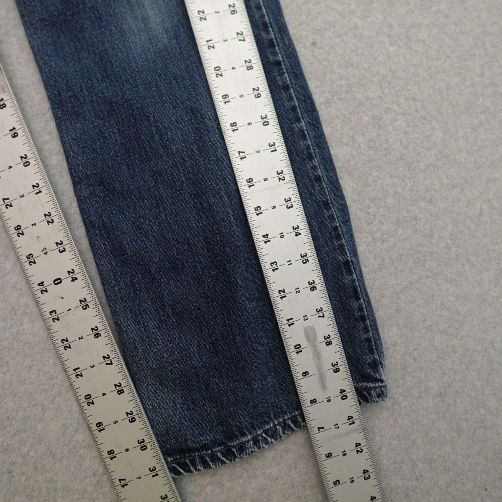 Levi's VINTAGE Levi's Jeans Women 13 (13X31) 518 Superlow Bootcut Blue Denim Junior Size 13 Womens Jeans Boots cutoff blue denim Size 34" / US 12 / IT 48 - 6 Thumbnail