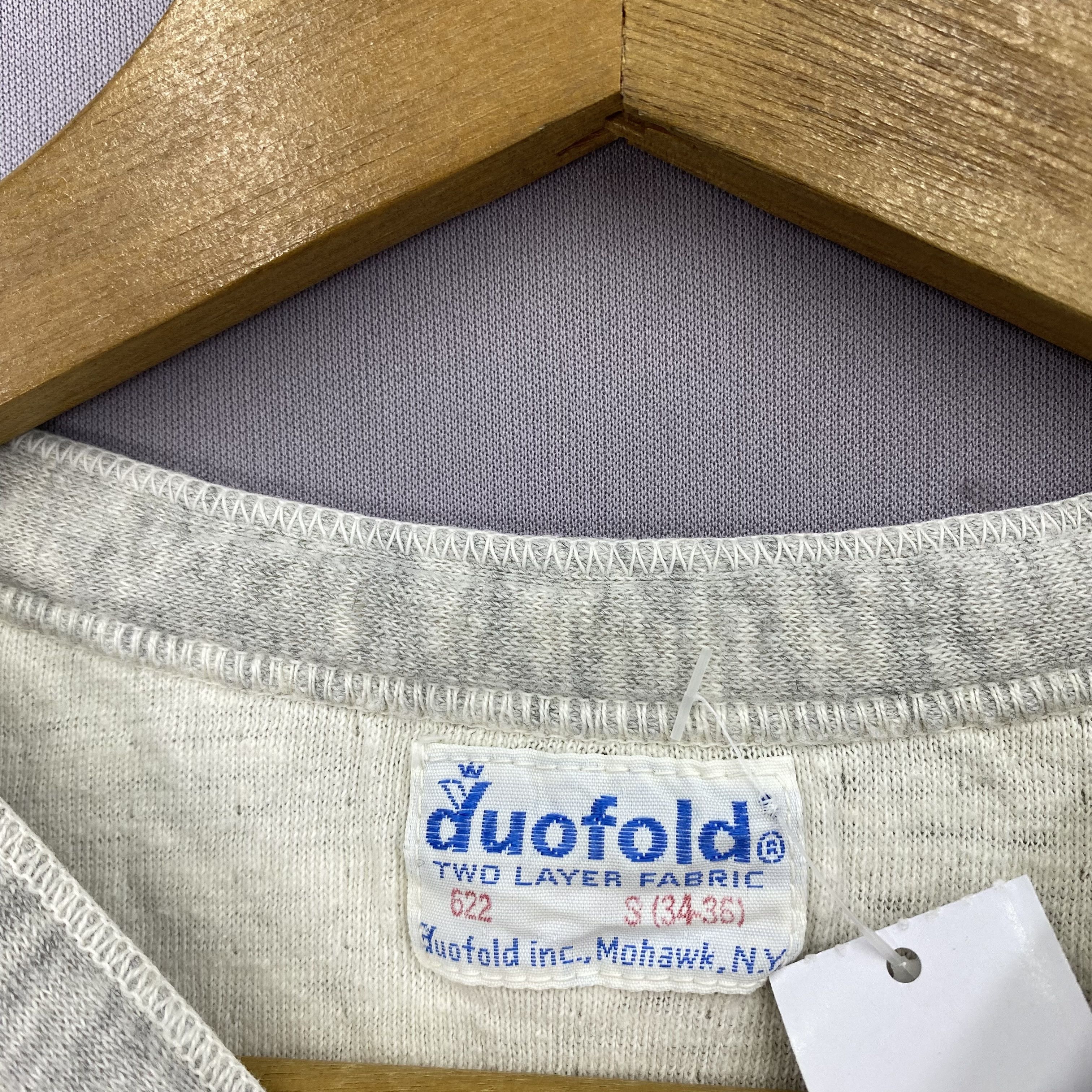 Japanese Brand Vintage 60s Duofold Sweater BDown Button Pullover Sweatshirt Size US XXS / EU 40 - 3 Thumbnail