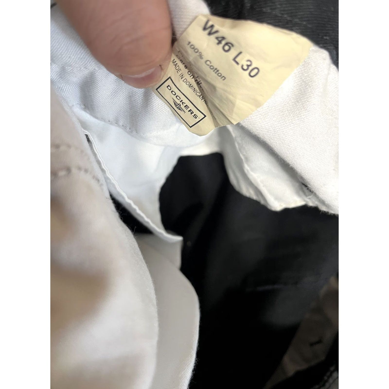 Dockers DOCKERS Classic Fit Chinos Pants 46x30 Black 100% Cotton Vintage Distressed Men Regular Inseam 30 Classic Style D3 Size US 30 / EU 46 - 6 Thumbnail