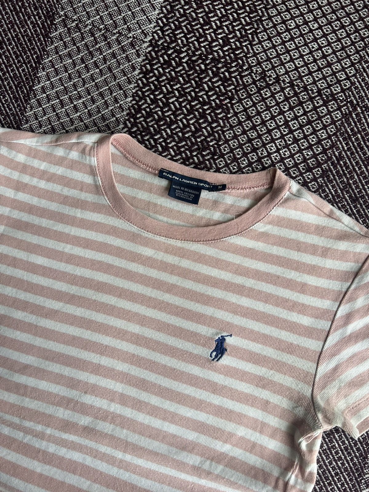 Polo Ralph Lauren Vintage Striped T-shirt Babe Style Women Y2K Streetwear Sz M Size M / US 6-8 / IT 42-44 - 3 Thumbnail