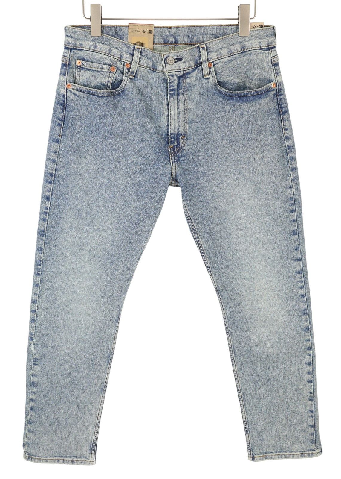 Levi's 502 W33/L30 Taper Zip Faded Blue Denim Jeans 87089 Size US 33 - 2 Thumbnail