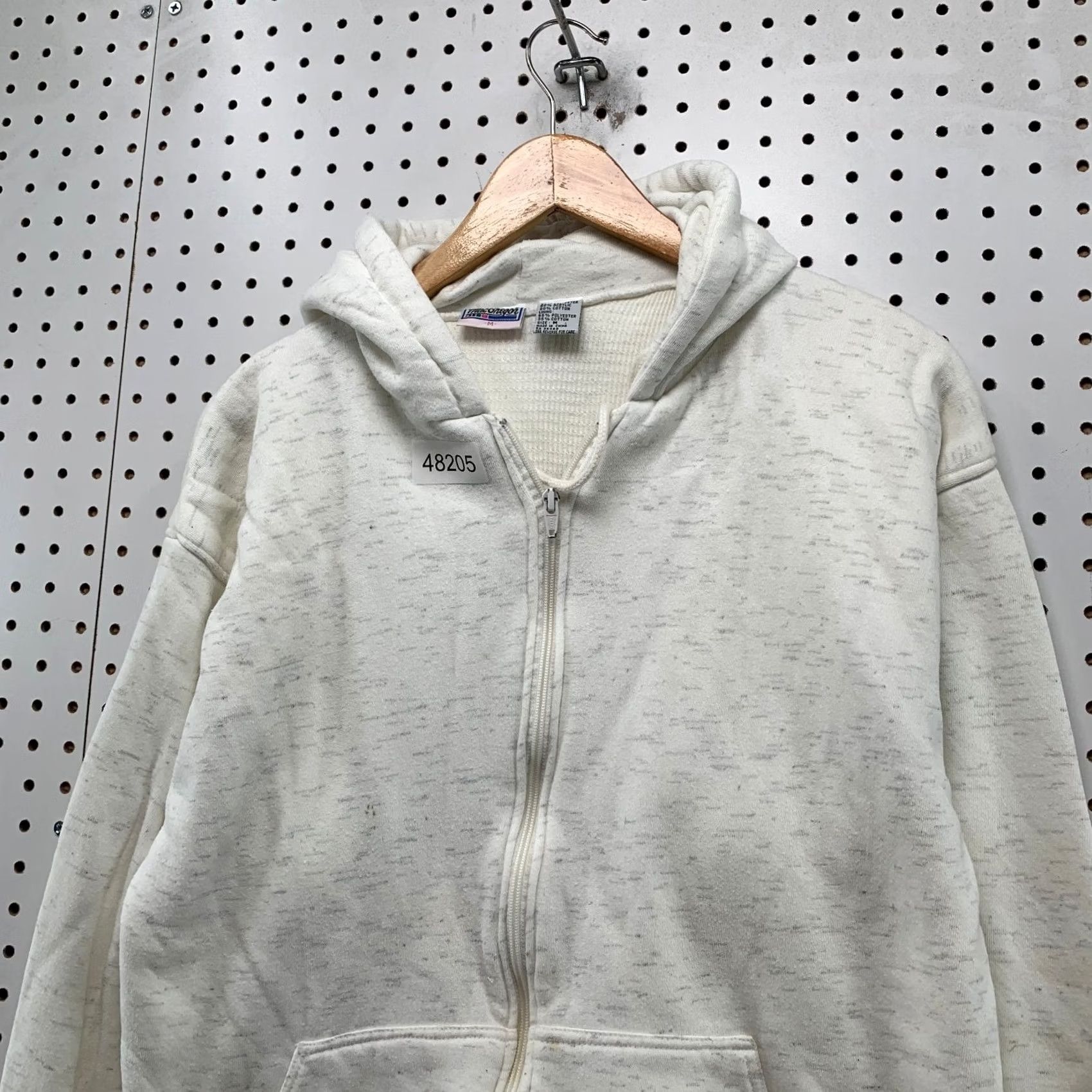 McGregor MacGregor Hoodie Mens Medium White Thermal Lined Heavyweight Vintage Sweatshirt Size US M / EU 48-50 / 2 - 6 Thumbnail