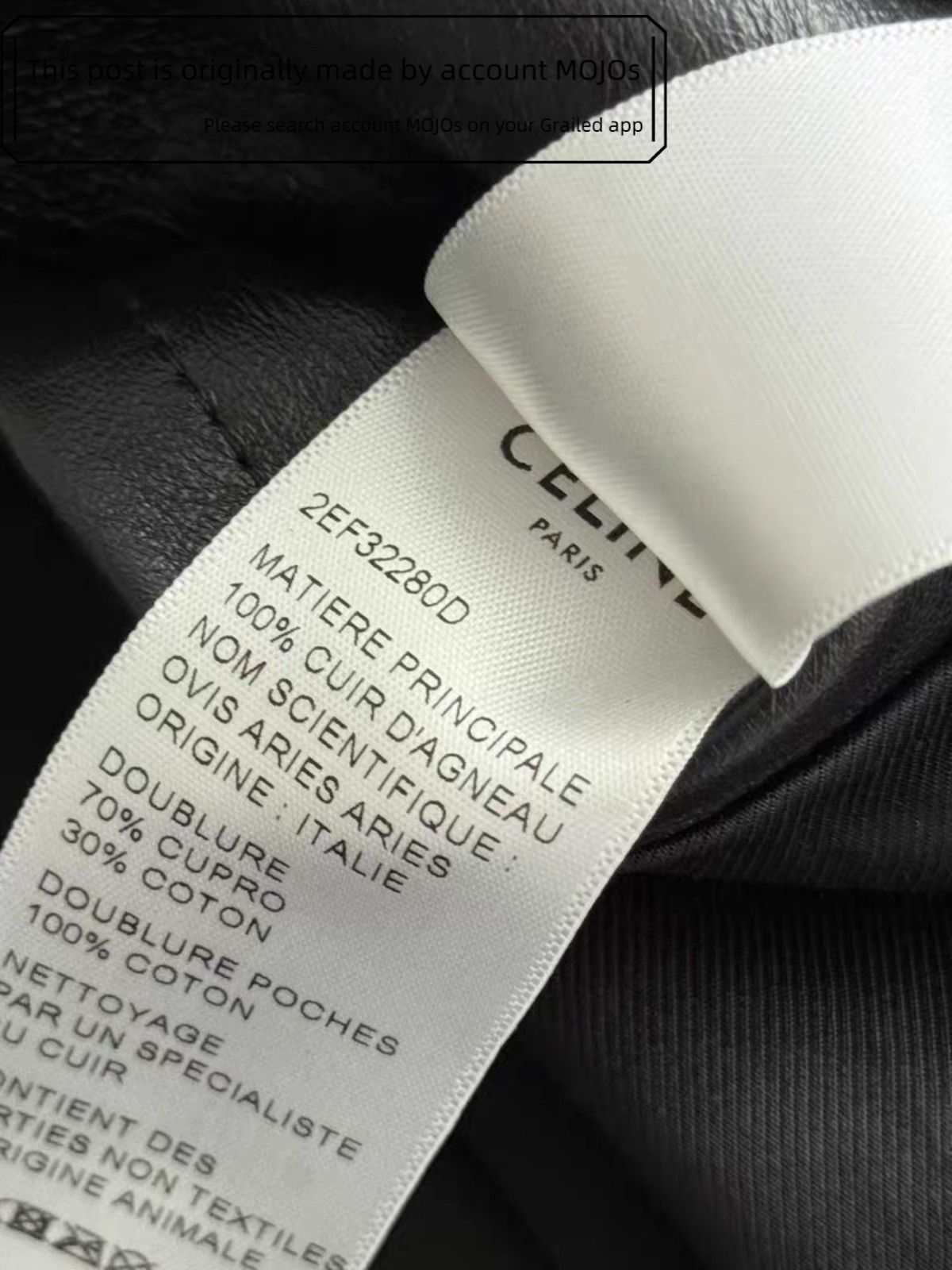 Celine Sz 46 Celine 23SS Joint Zip Up Leather Jacket mojos1358 Size US S / EU 44-46 / 1 - 6 Thumbnail