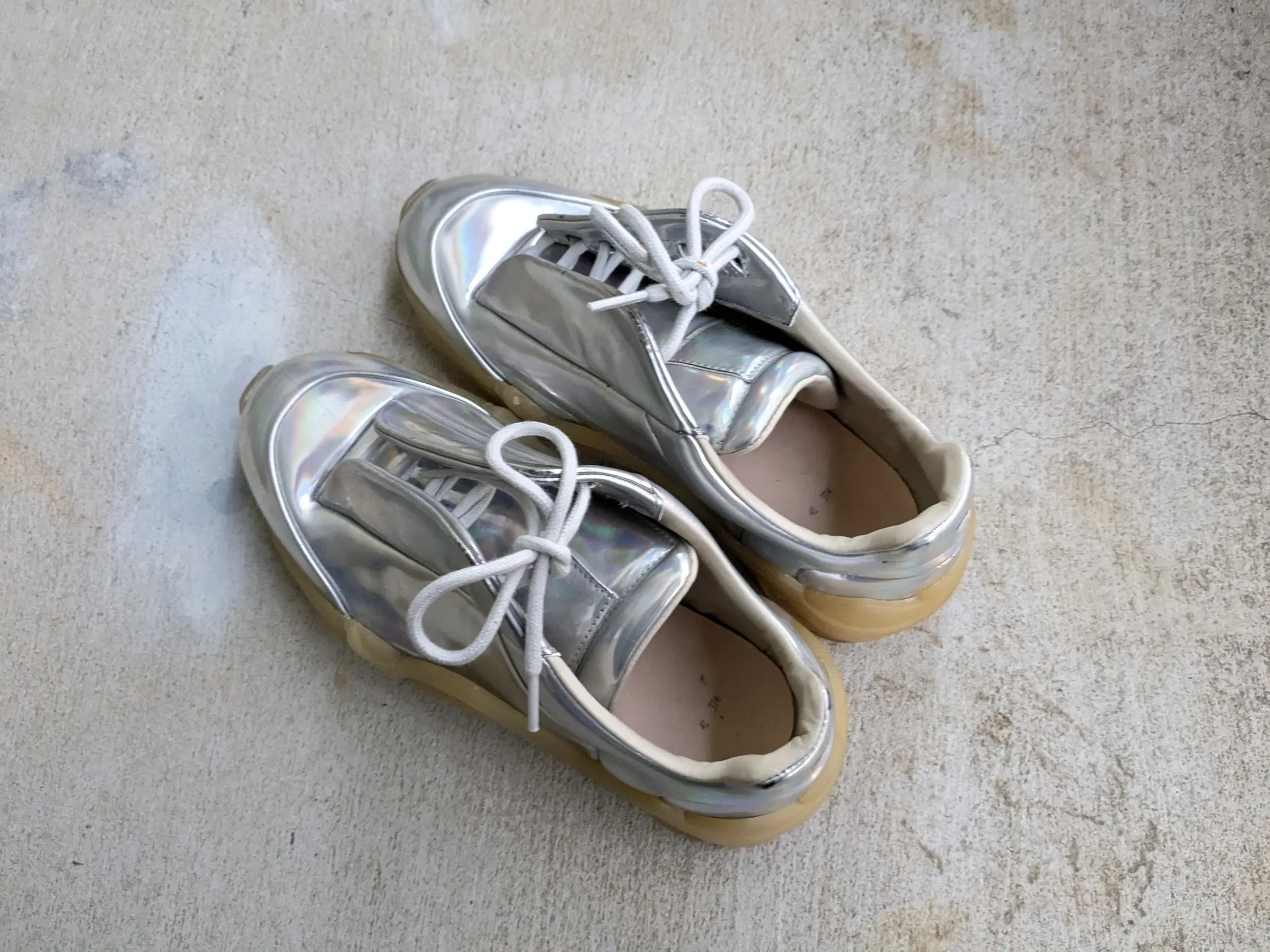 Maison Margiela Maison Margiela New Future Silver 8 41 Leather Low Tops Size US 8 / EU 41 - 10 Thumbnail