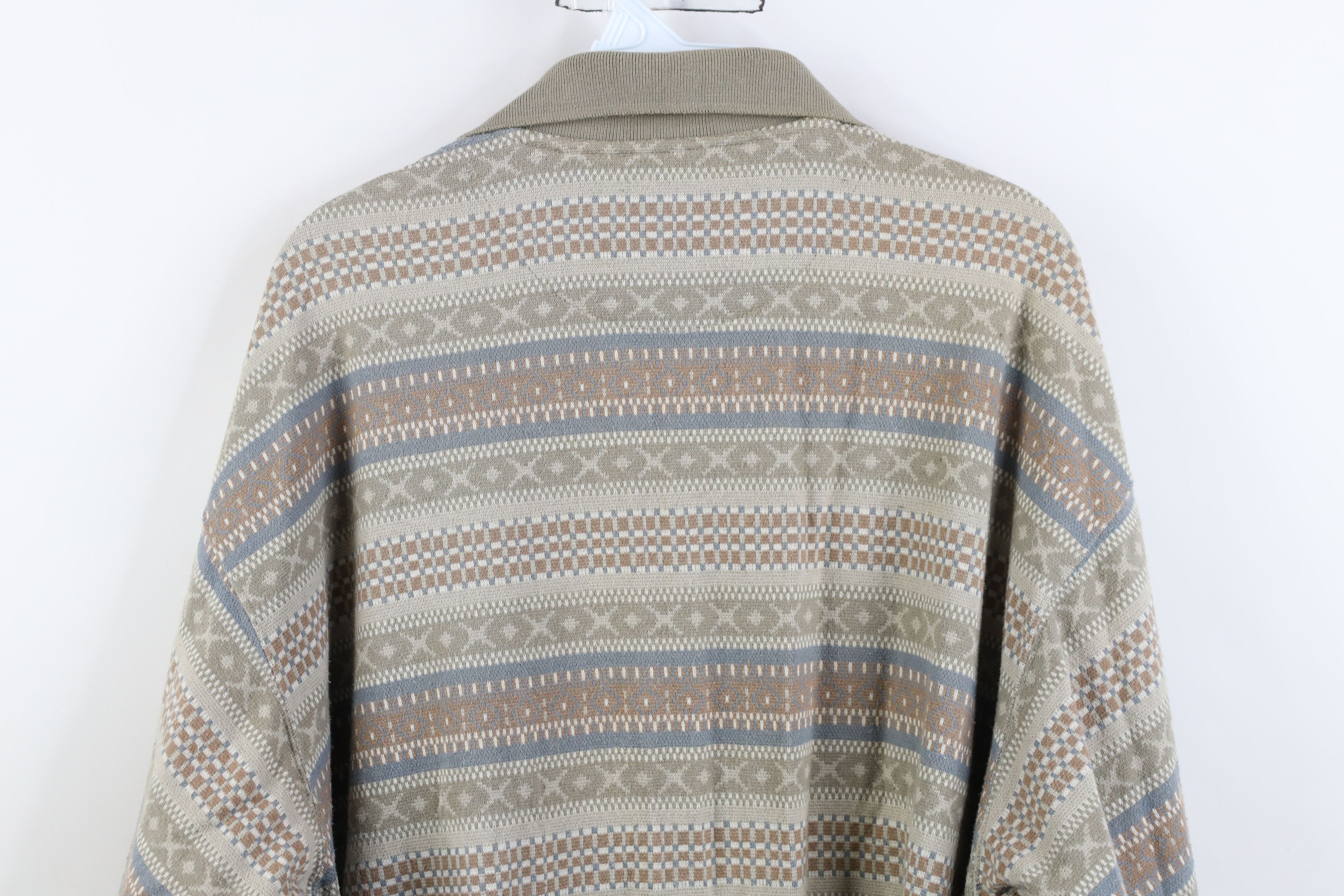 Pierre Cardin Vintage 90s Pierre Cardin Fair Isle Long Sleeve Rugby Polo Size US L / EU 52-54 / 3 - 9 Thumbnail